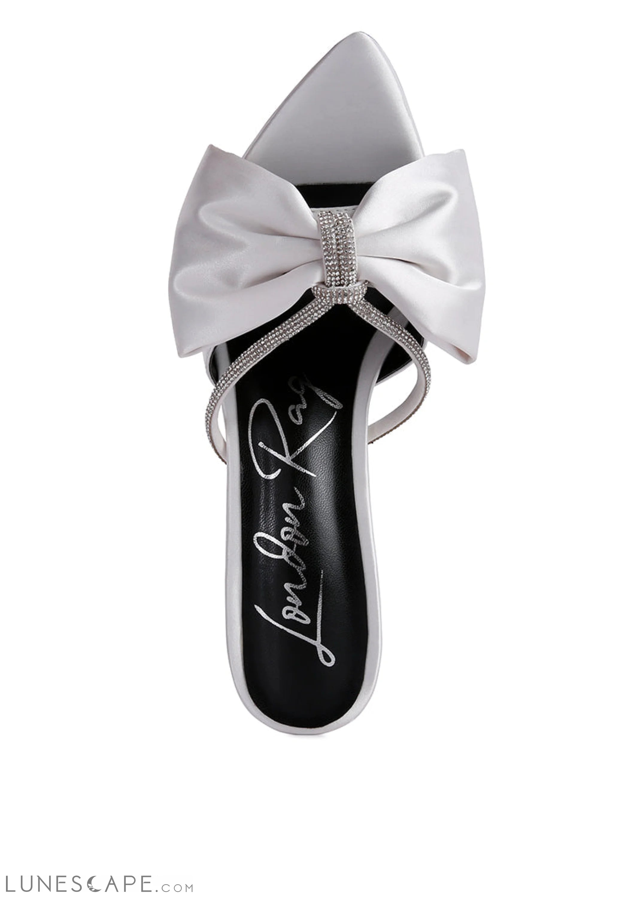 High Tea Rhinestone Bow Embellished Stiletto Sandals LUNESCAPE