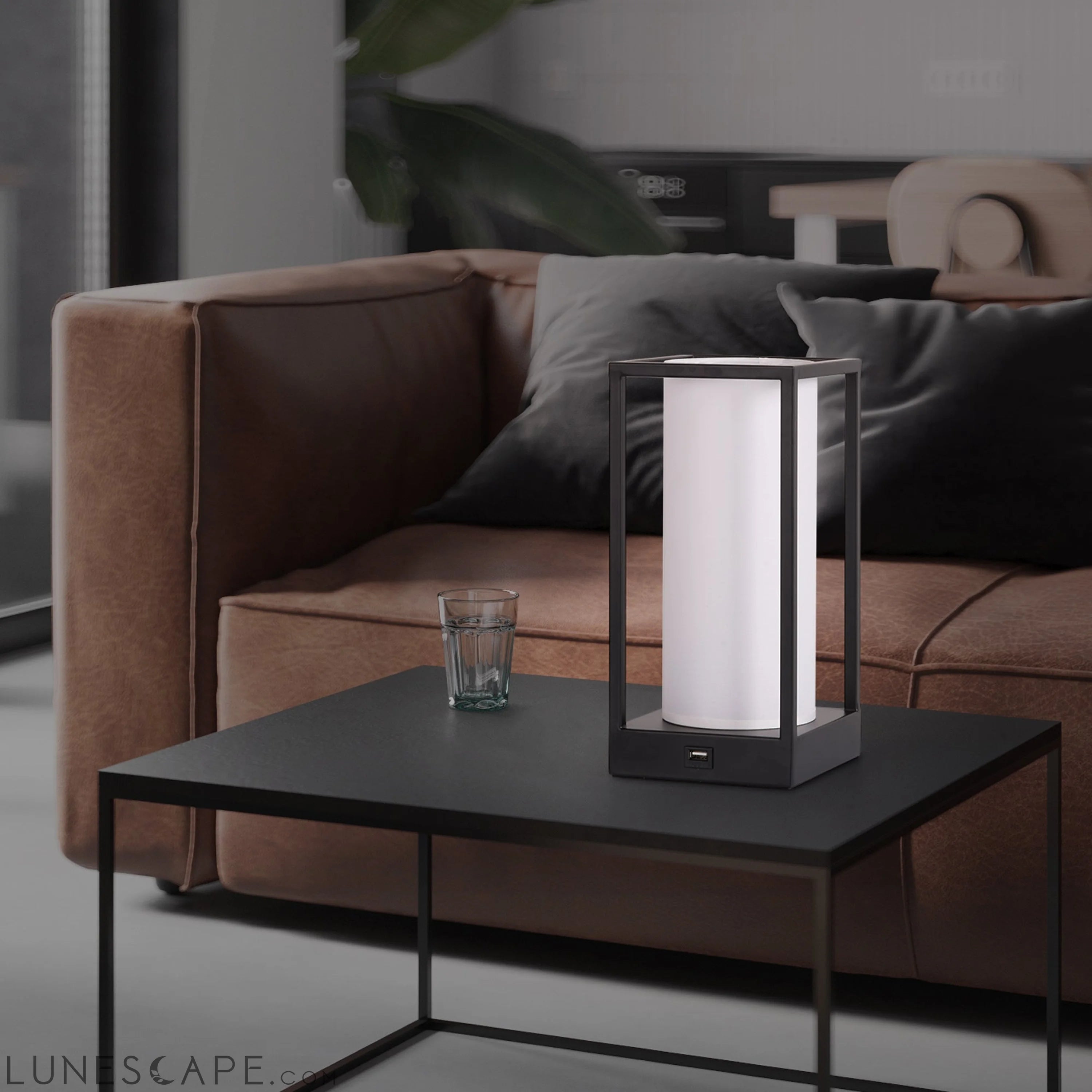 Hokkaido Table Lamp with Phone Charger LUNESCAPE