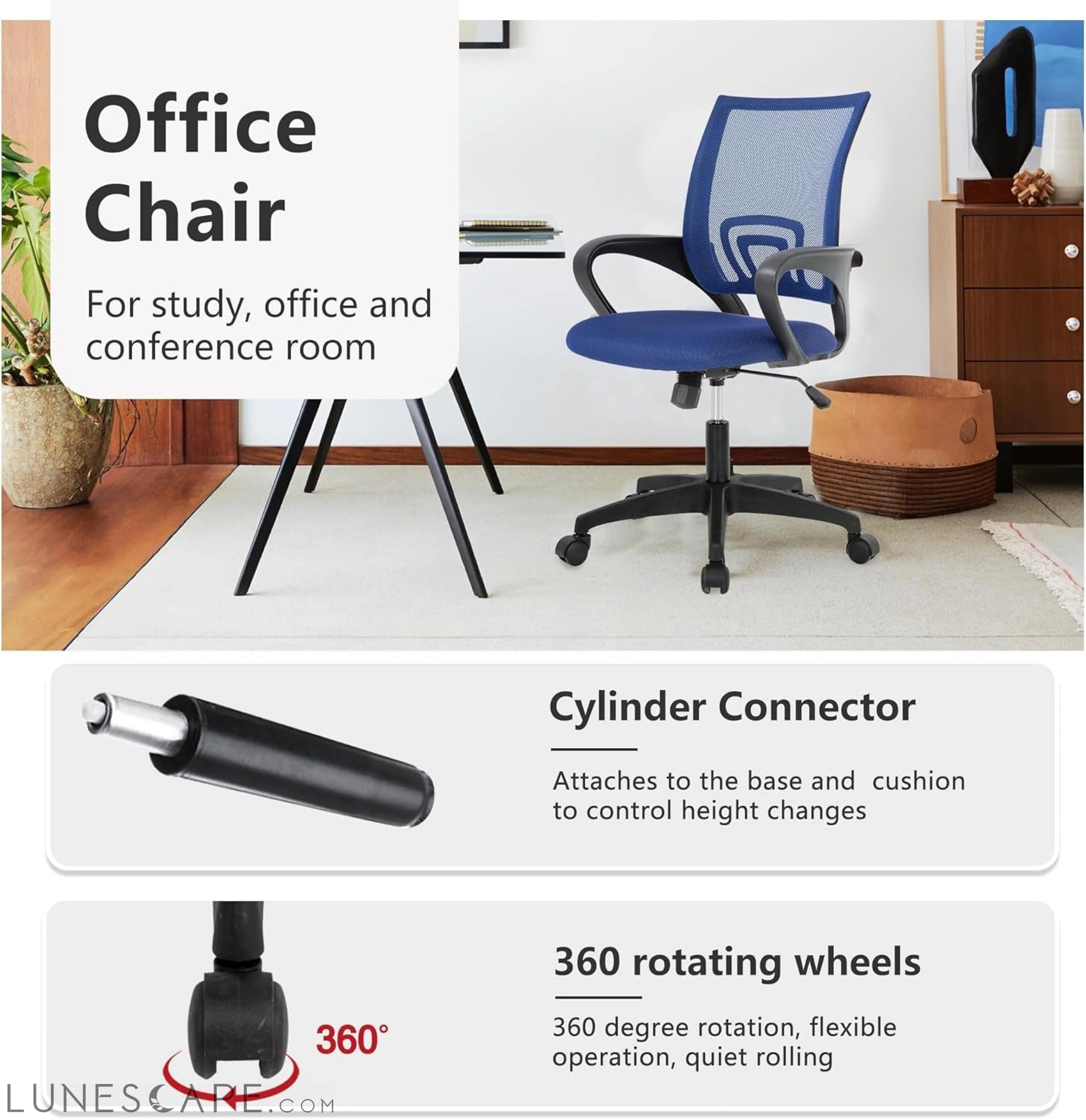 Home Office Chair Ergonomic Desk Chair Mesh Computer Chair with Lumbar LUNESCAPE