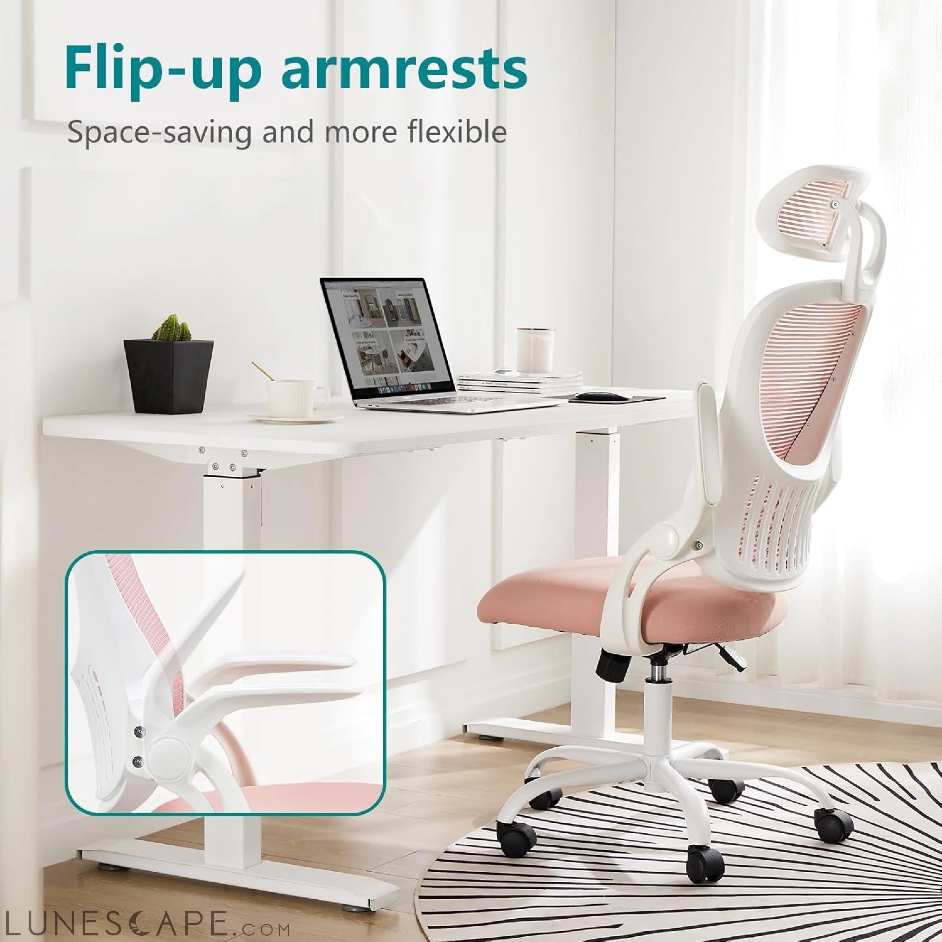 Home Office Desk Chair, Ergonomic Computer Managerial Executive Chairs LUNESCAPE