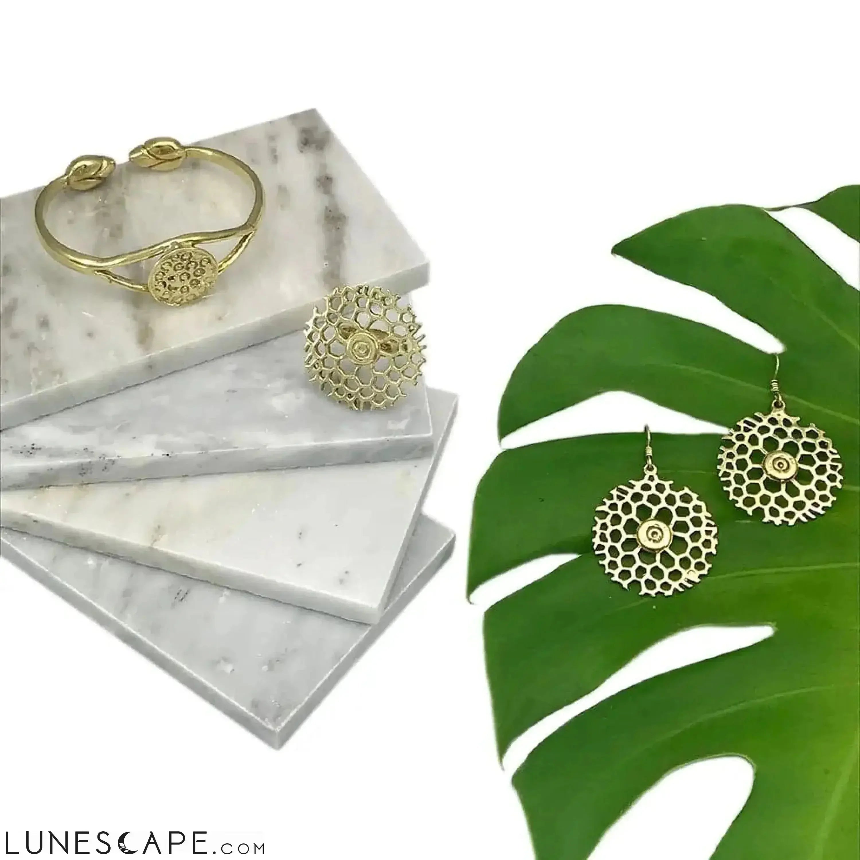 Honeycomb Bomb Earrings LUNESCAPE