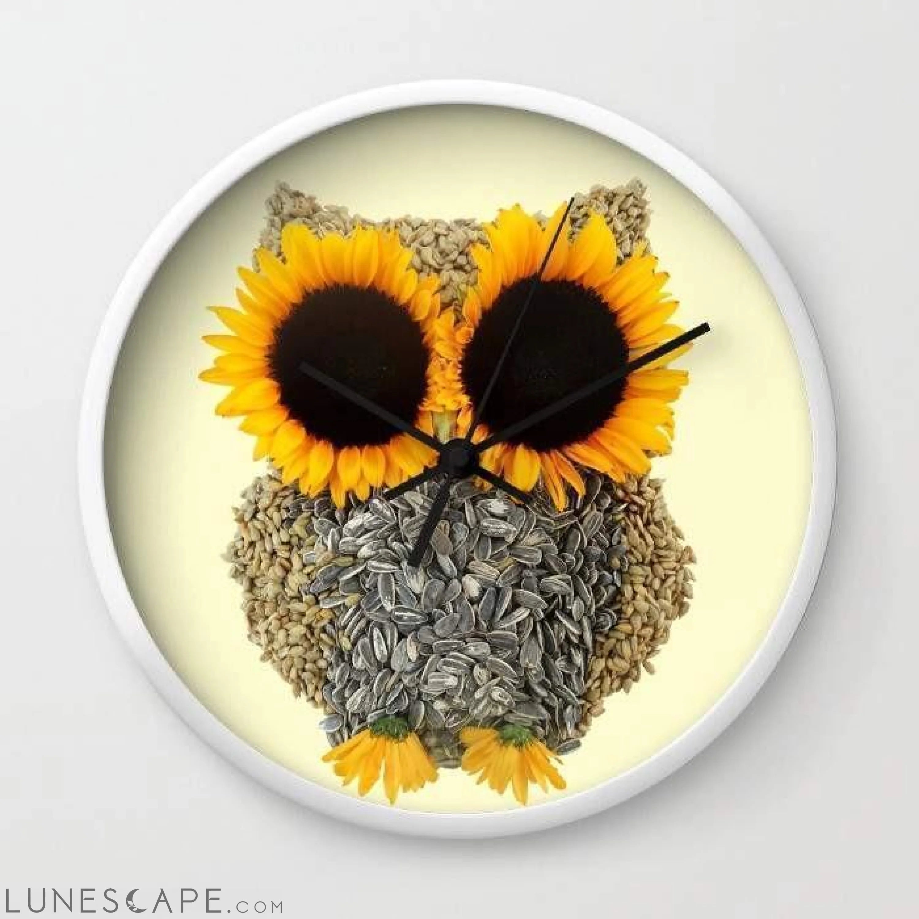 Hoot! Day Owl! Wall Clock LUNESCAPE