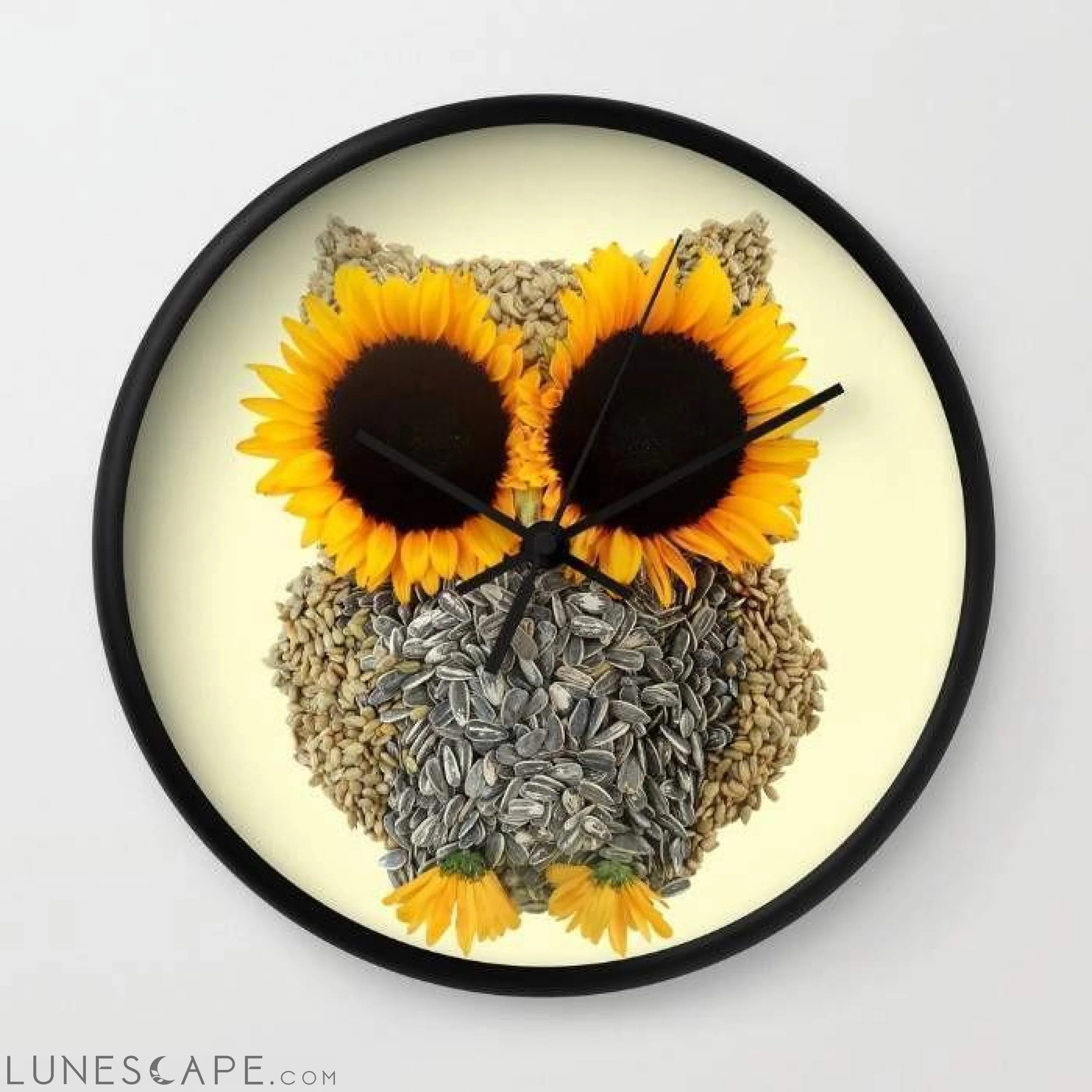 Hoot! Day Owl! Wall Clock LUNESCAPE