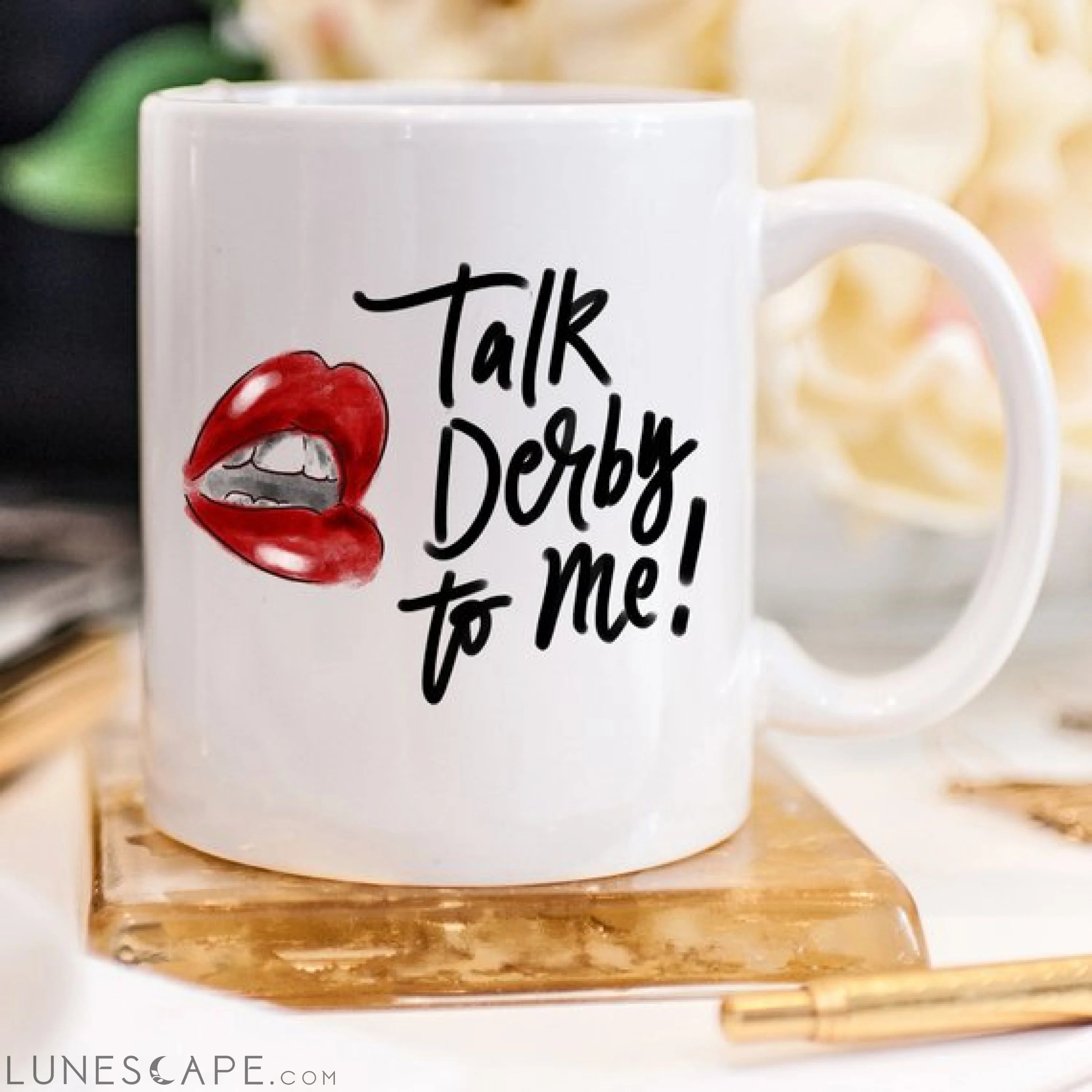 Horse Racing Coffee Mug,Talk Derby To Me with Hot LUNESCAPE