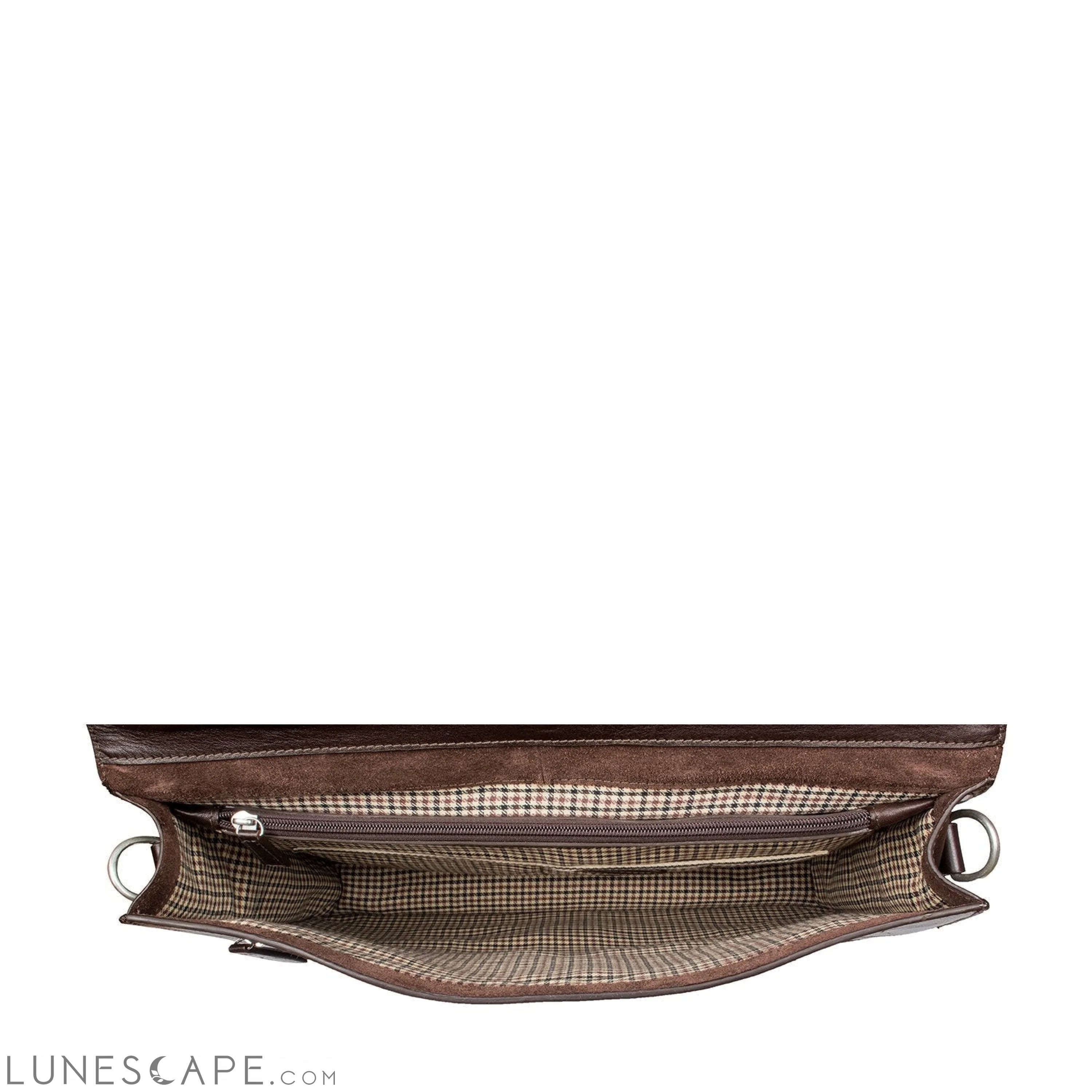 Hudson Men's Large Leather Briefcase LUNESCAPE
