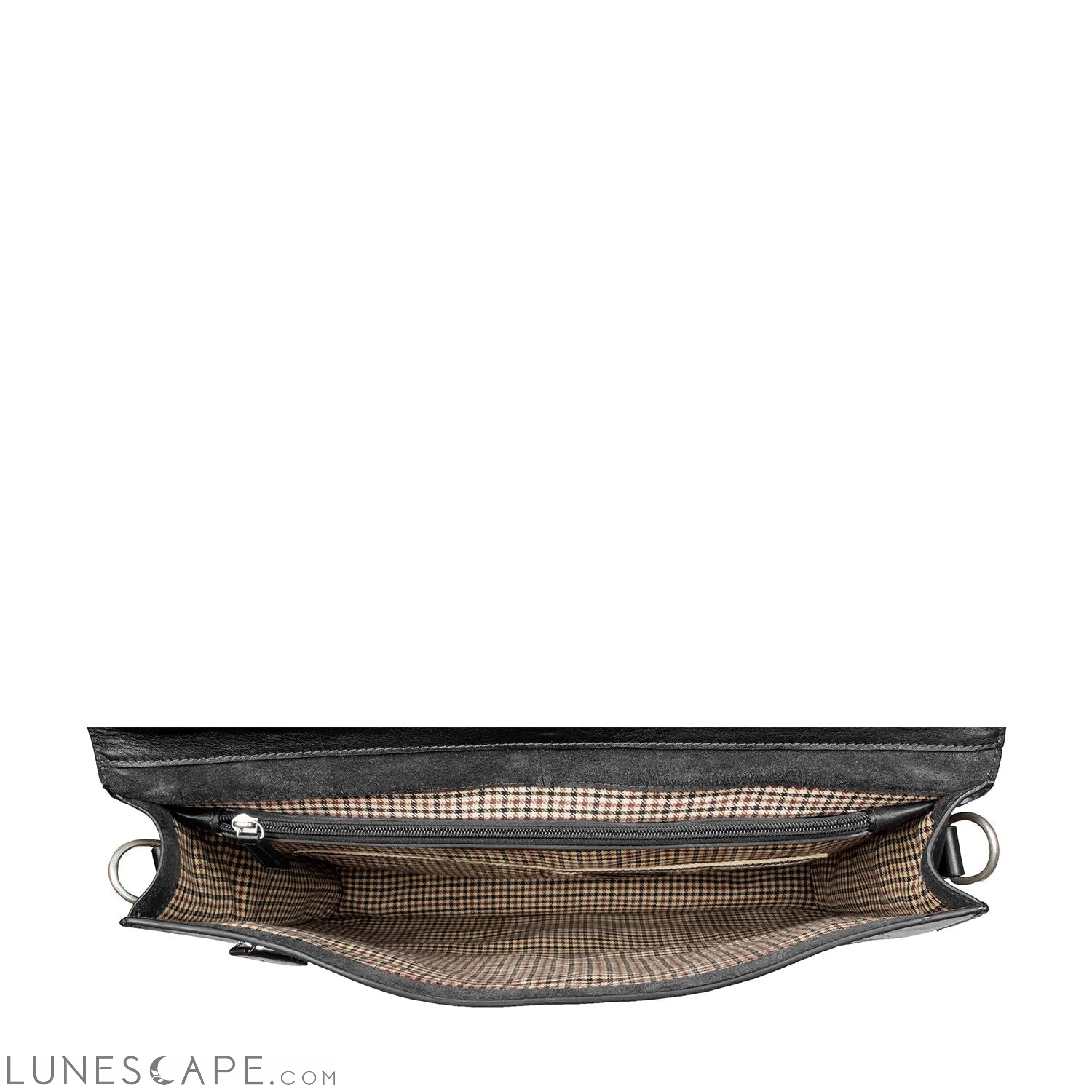 Hudson Men's Large Leather Briefcase LUNESCAPE