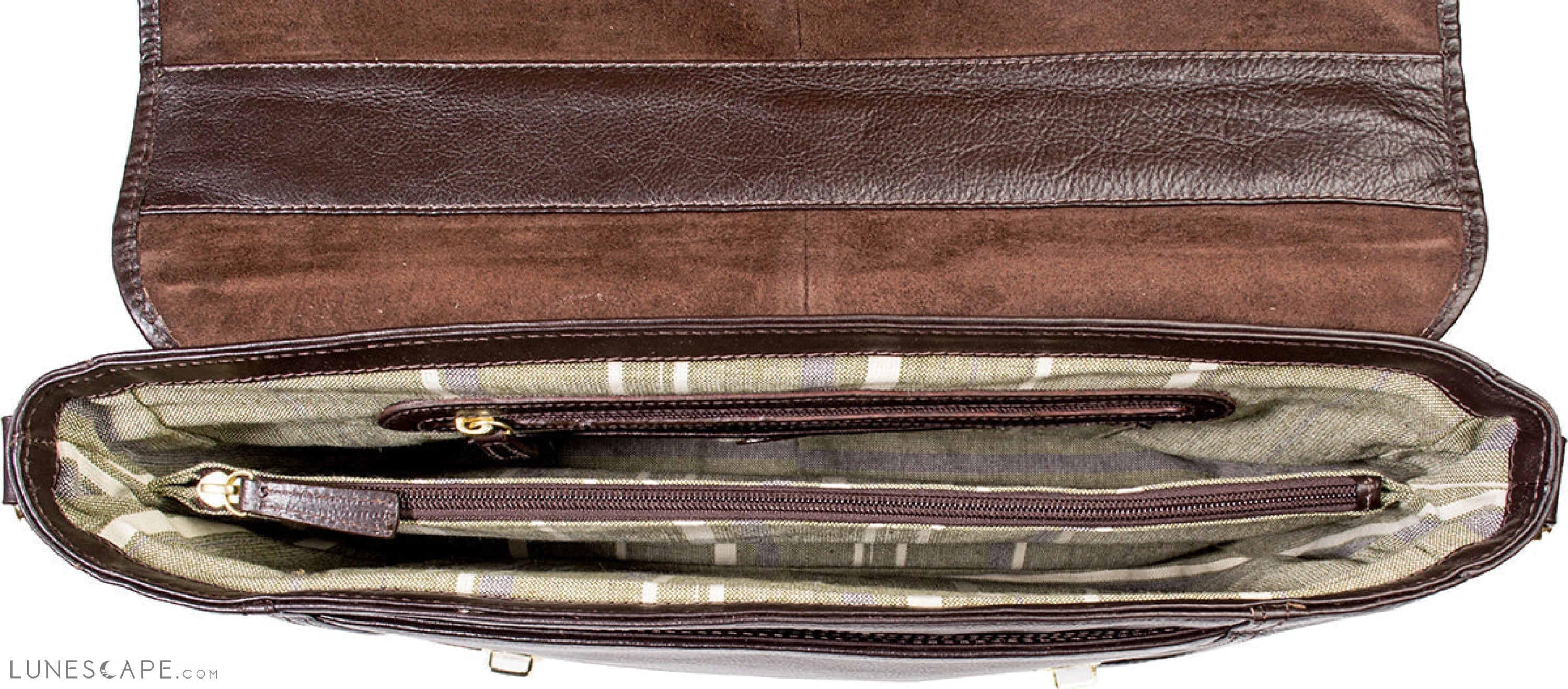Hunter 15" Laptop Compatible Leather Briefcase LUNESCAPE