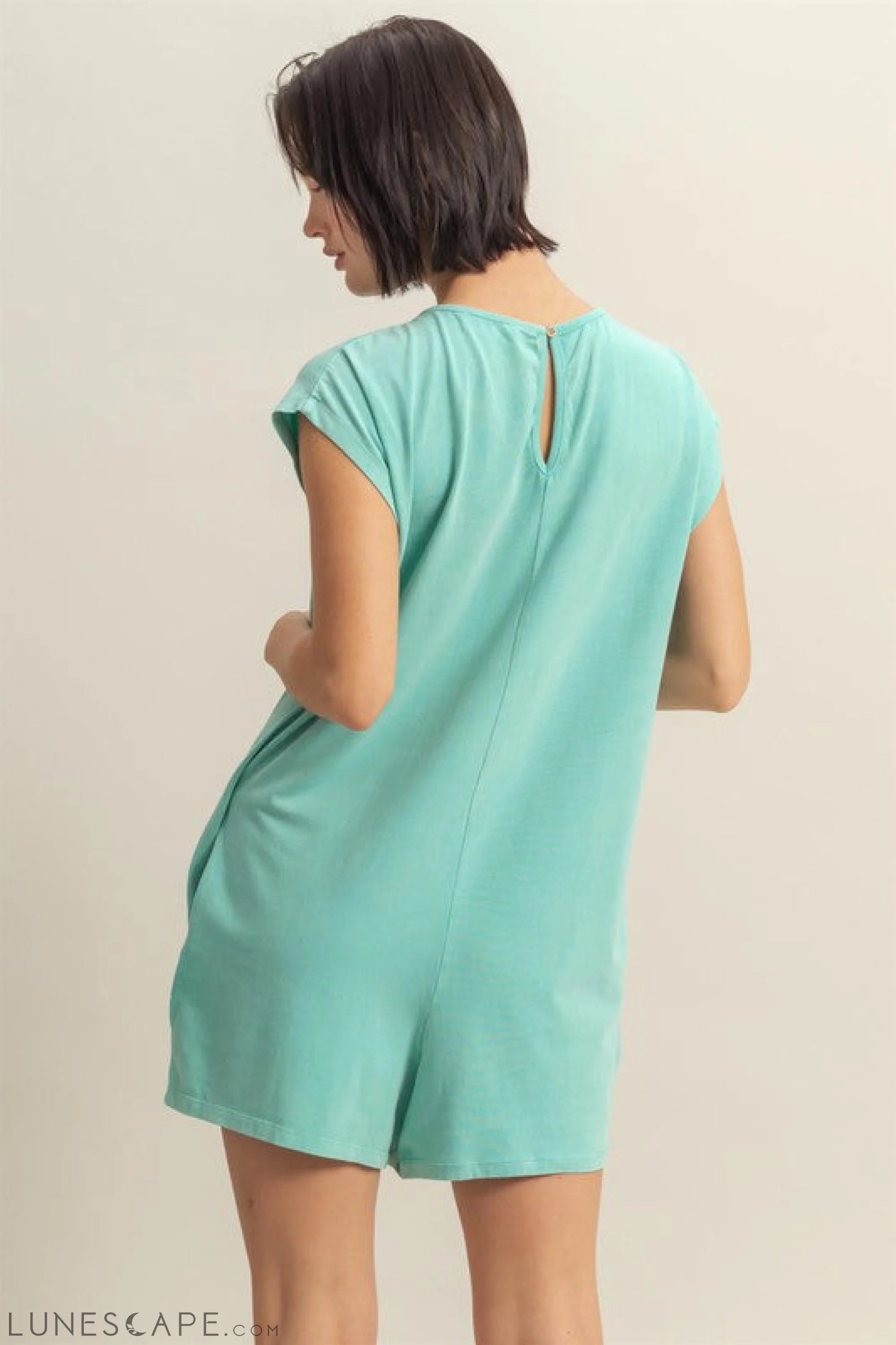HYFVE Round Neck Cap Sleeve Relaxed Fit Breezy Romper LUNESCAPE