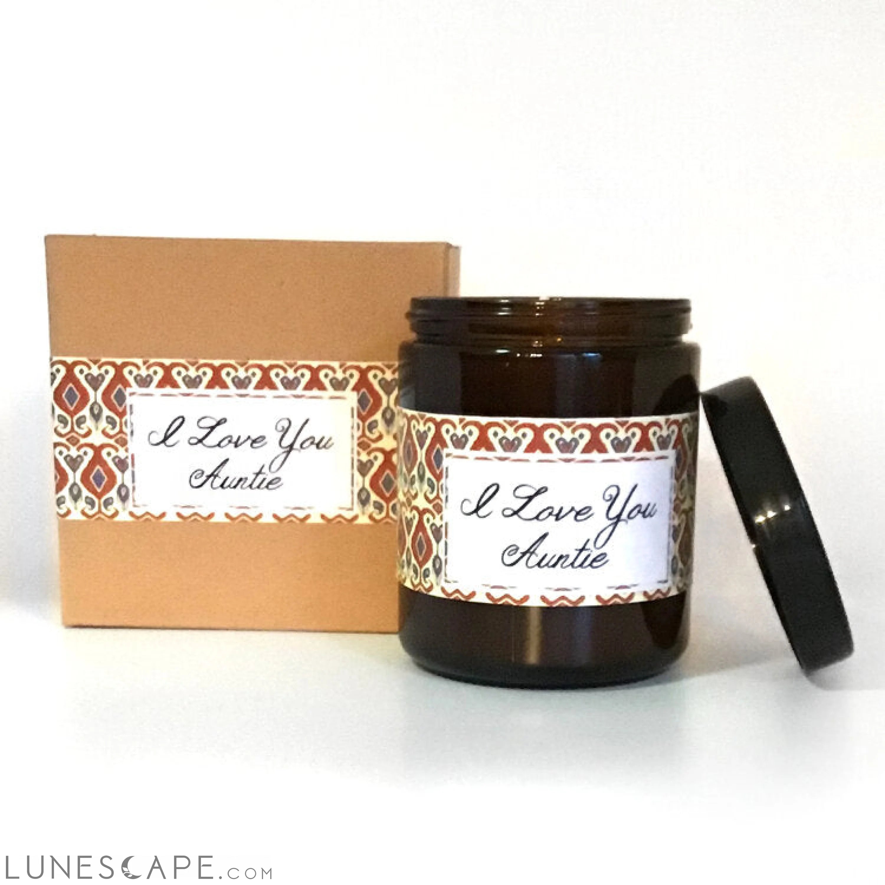 I Love You Auntie Citrus + Sage Scented Soy Wax Candle LUNESCAPE