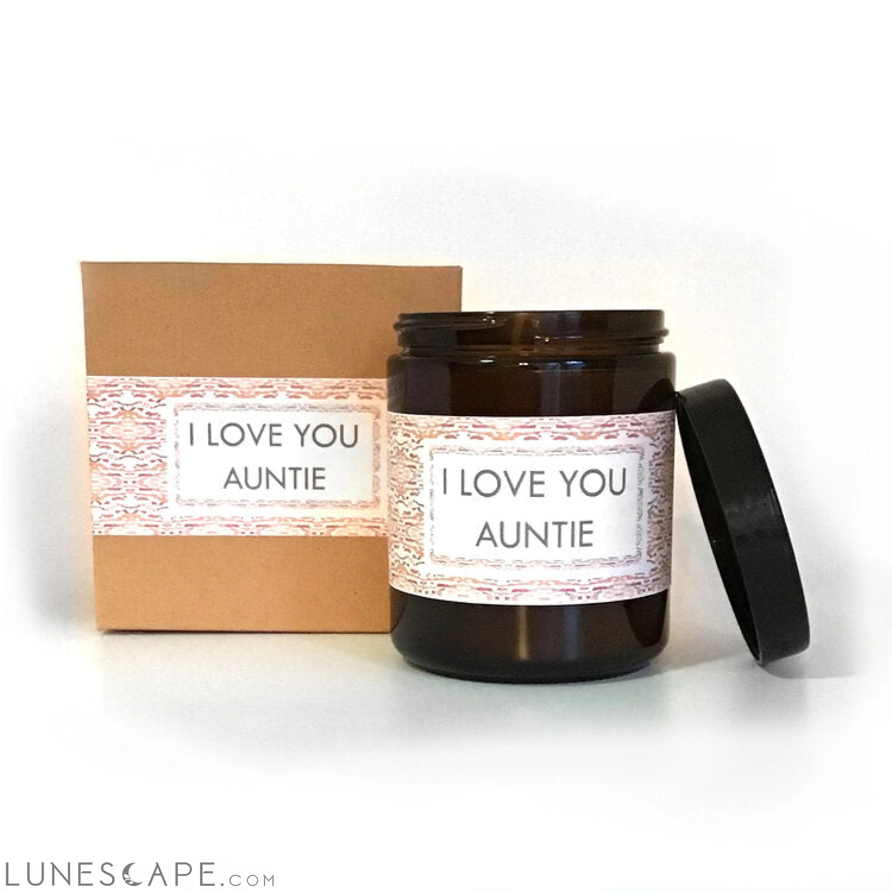 I Love You Auntie Eucalyptus Scented Soy Wax Candle LUNESCAPE