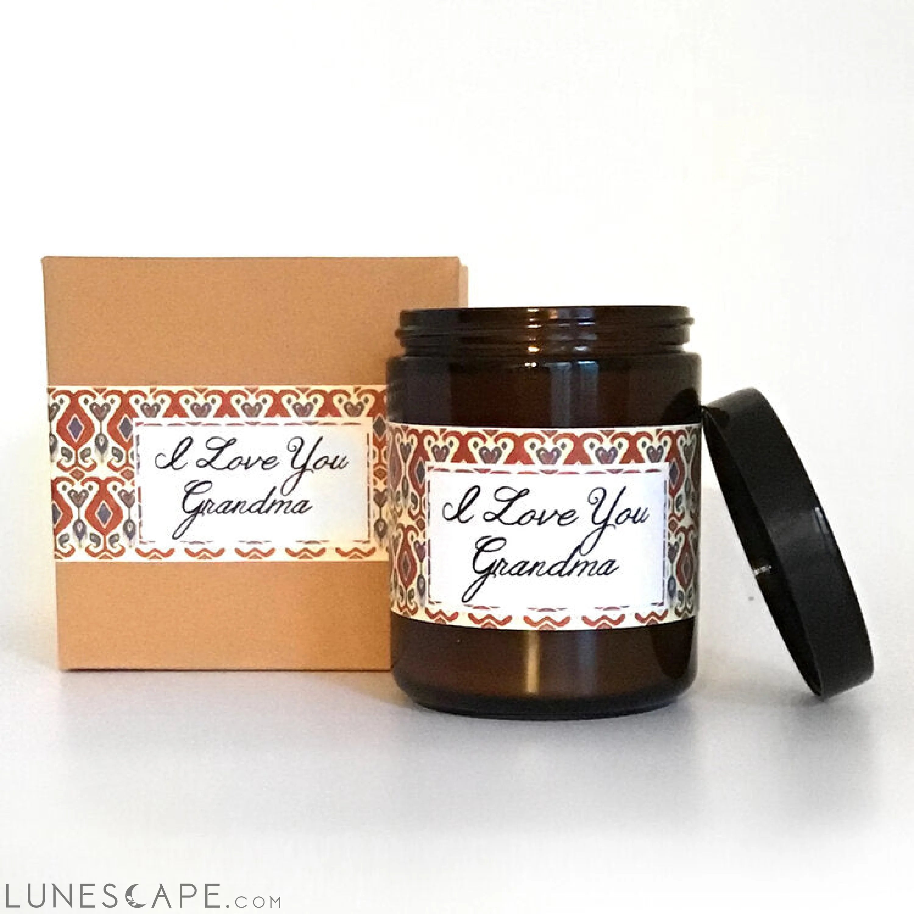 I Love You Grandma Citrus + Sage Scented Soy Wax Candle LUNESCAPE