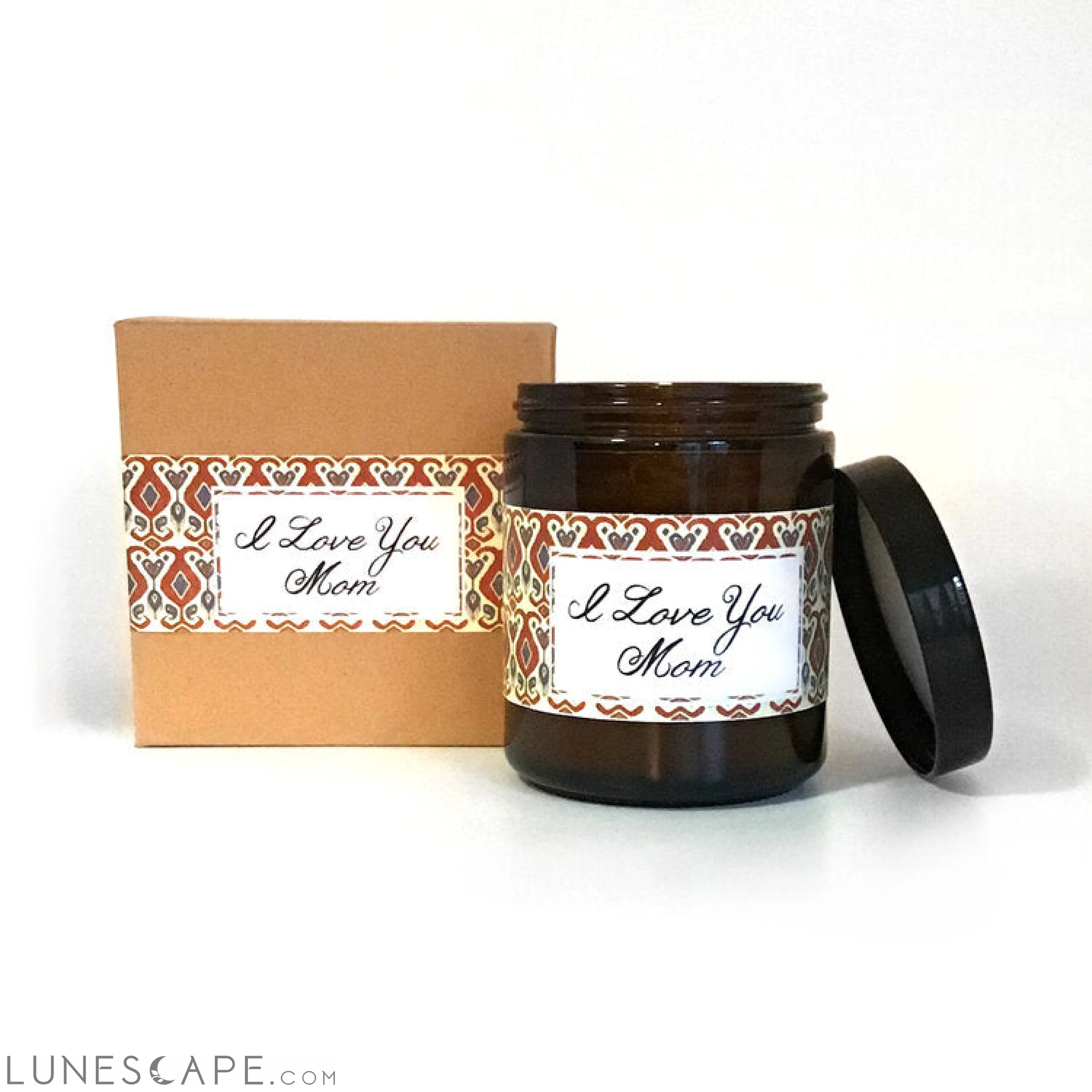I Love You Mom Citrus + Sage Scented Soy Wax Candle LUNESCAPE