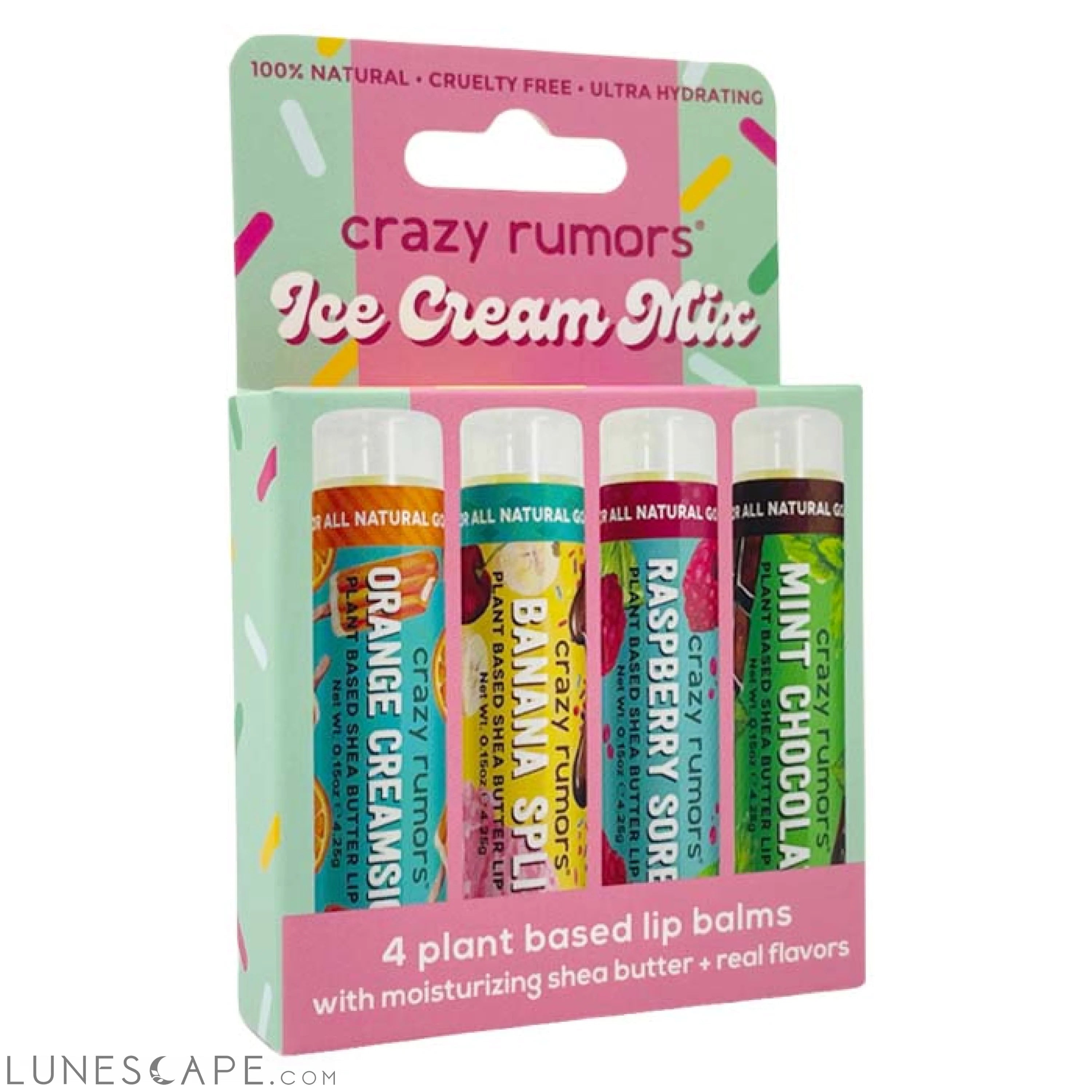 Ice Cream Mix - 4 Pack Lip Balm Set LUNESCAPE