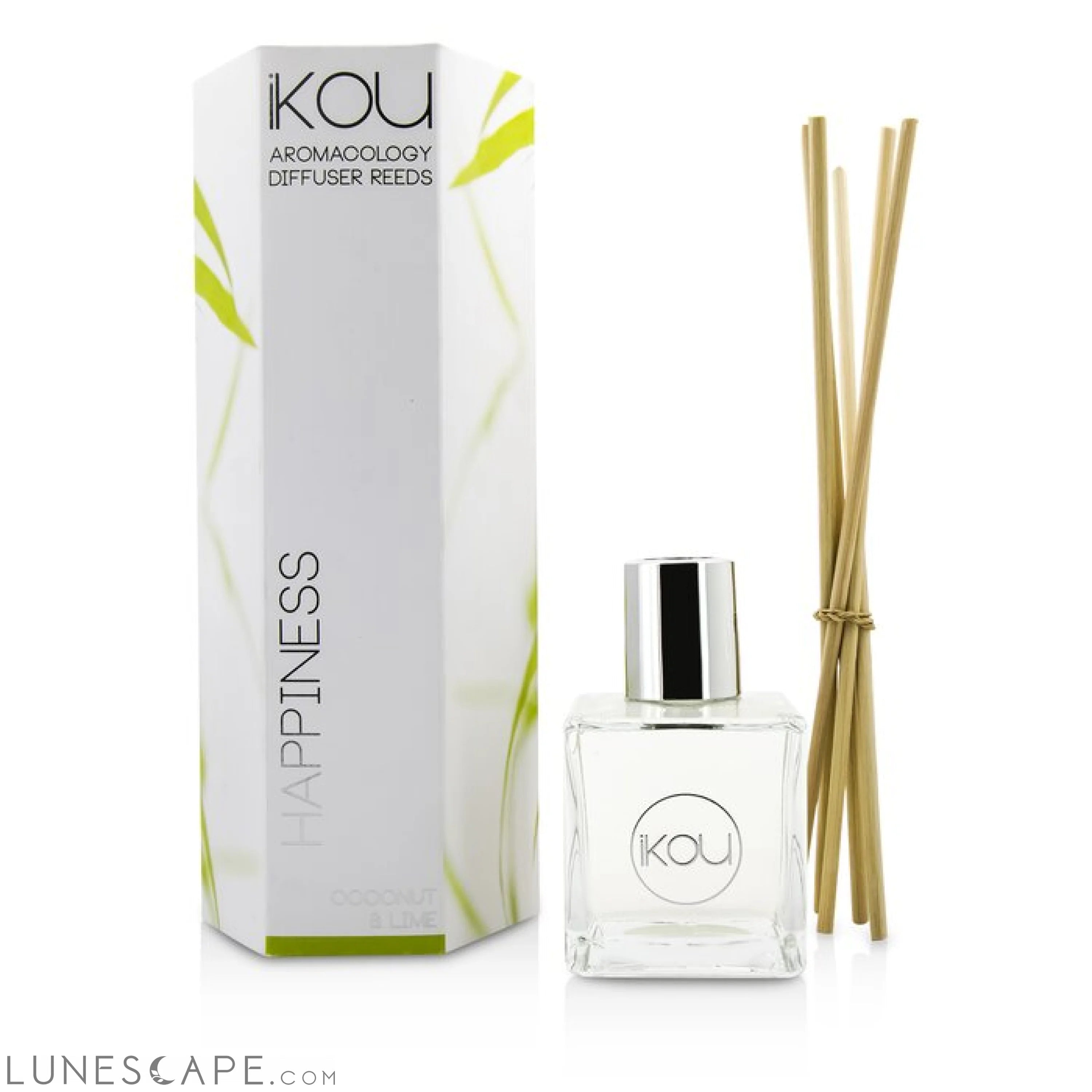 IKOU - Aromacology Diffuser Reeds - Happiness (Coconut & Lime - 9 Months Supply) LUNESCAPE