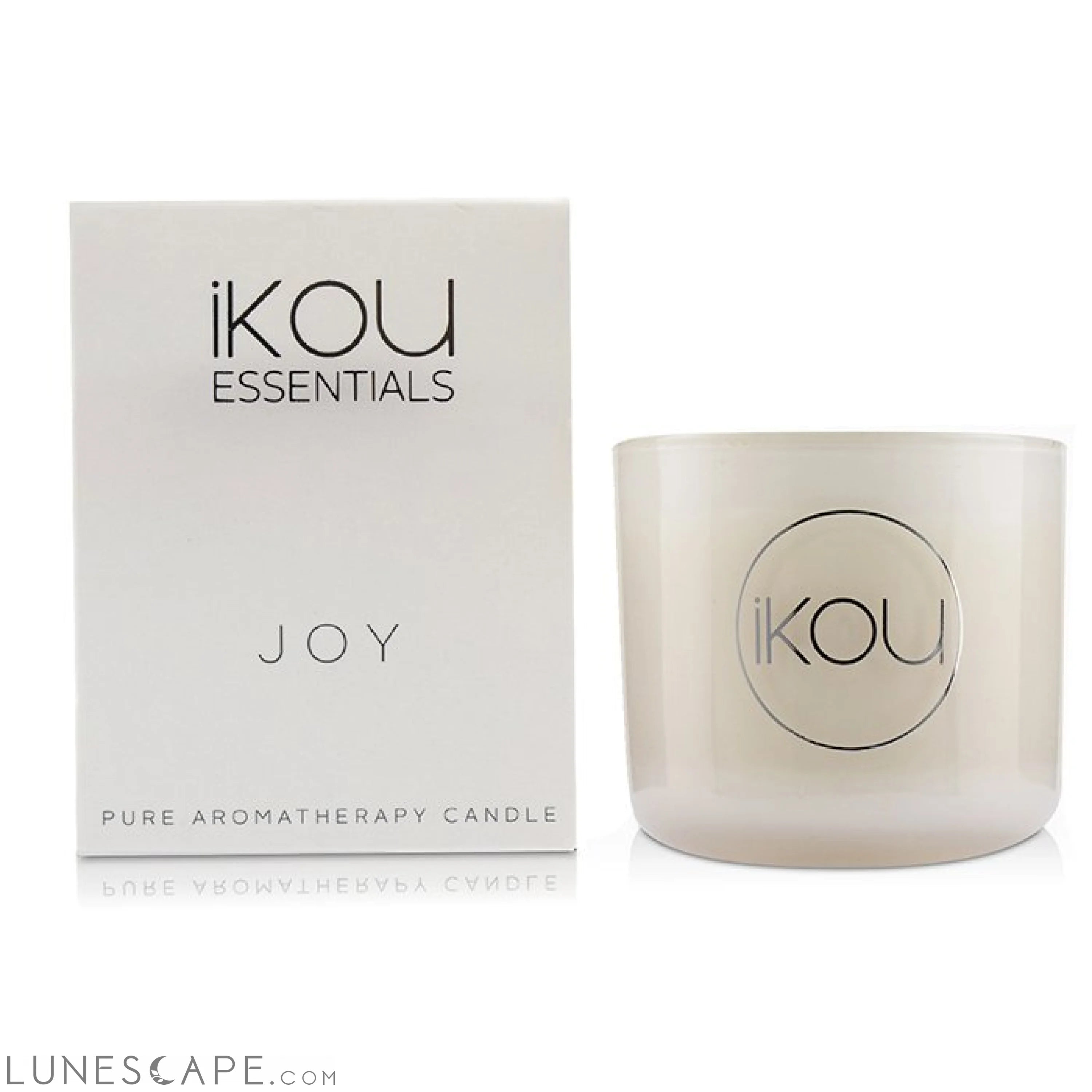 IKOU - Natural Wax Candle Glass - Joy (Australian White Flannel Flower) LUNESCAPE
