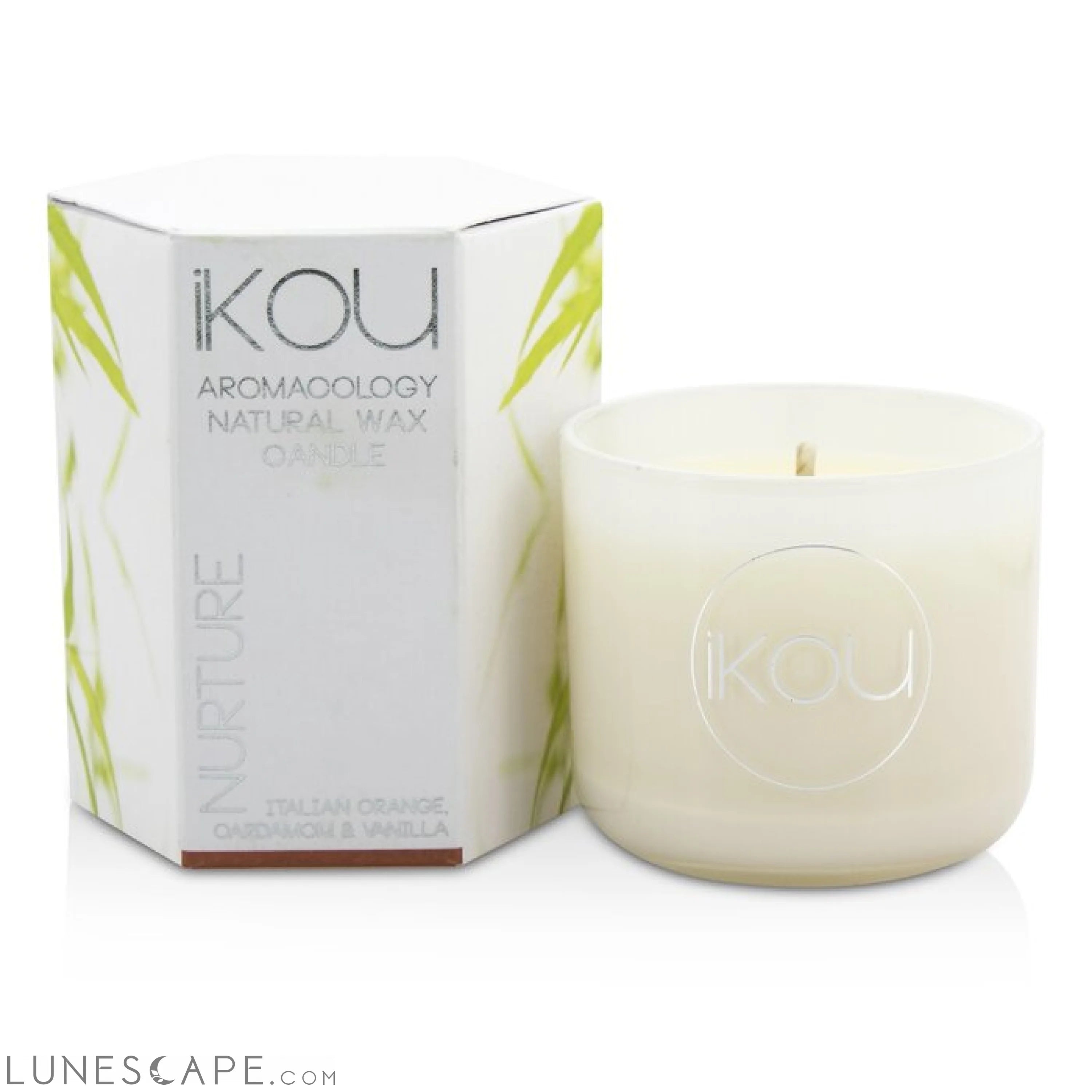 IKOU - Natural Wax Candle Glass - Nurture (Italian Orange Cardamom & Vanilla) LUNESCAPE