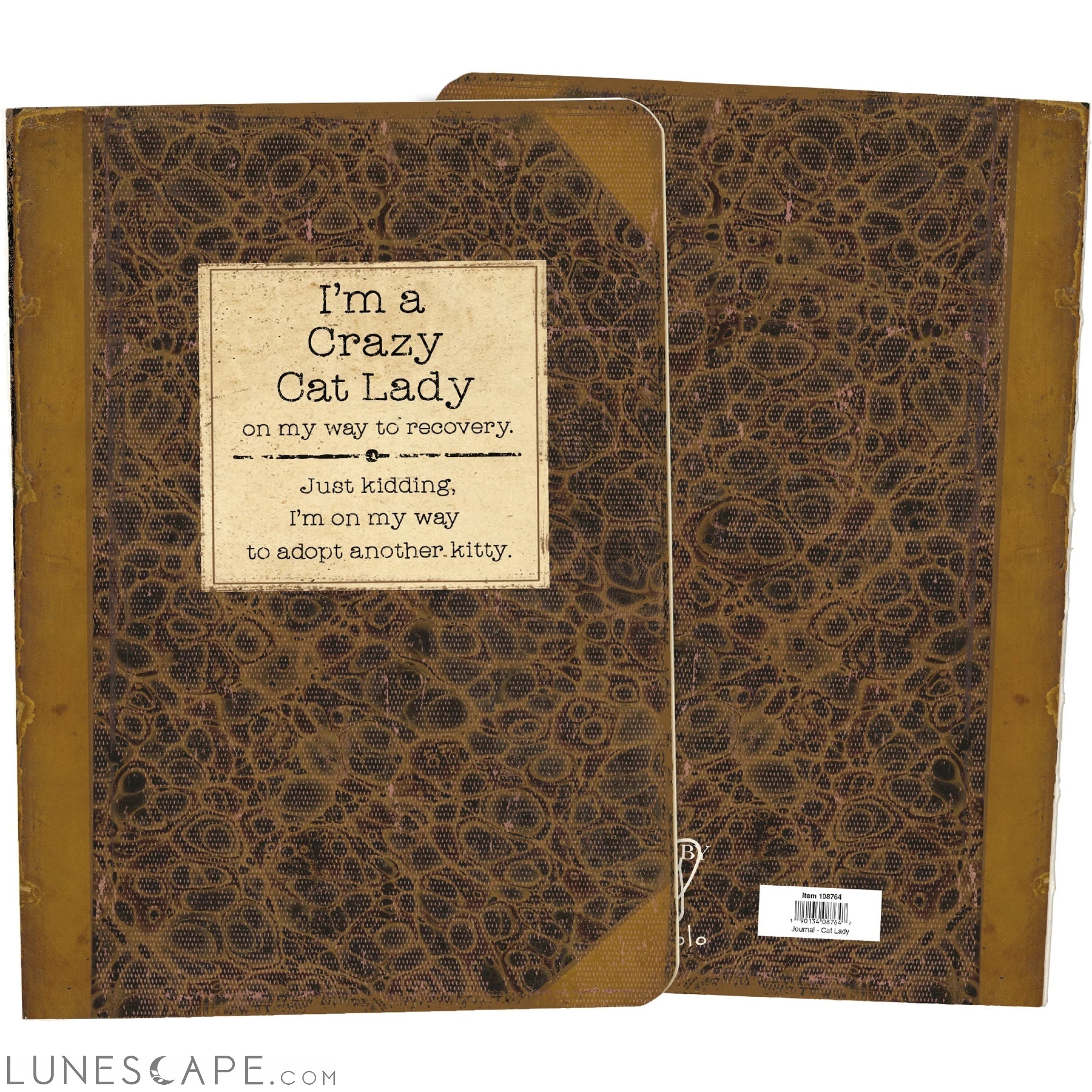 I'm A Crazy Cat Lady On My Way To Recovery Journal | Vintage Book LUNESCAPE