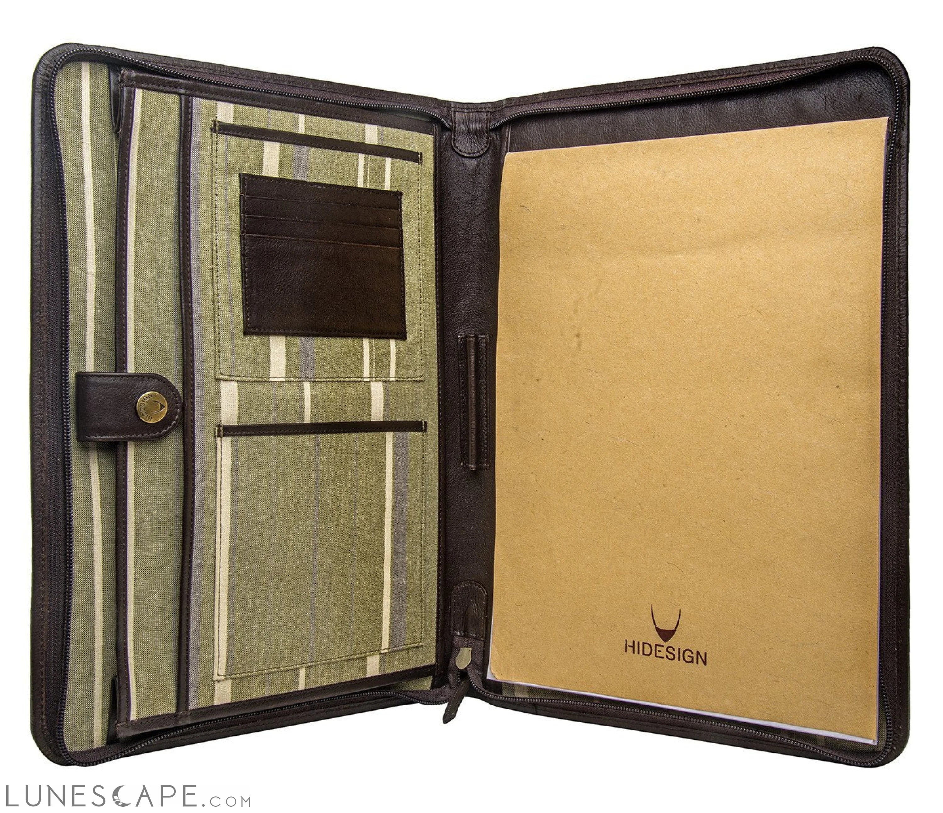 IMG iPad Leather Portfolio/Padfolio With Handmade Paper Notebook LUNESCAPE