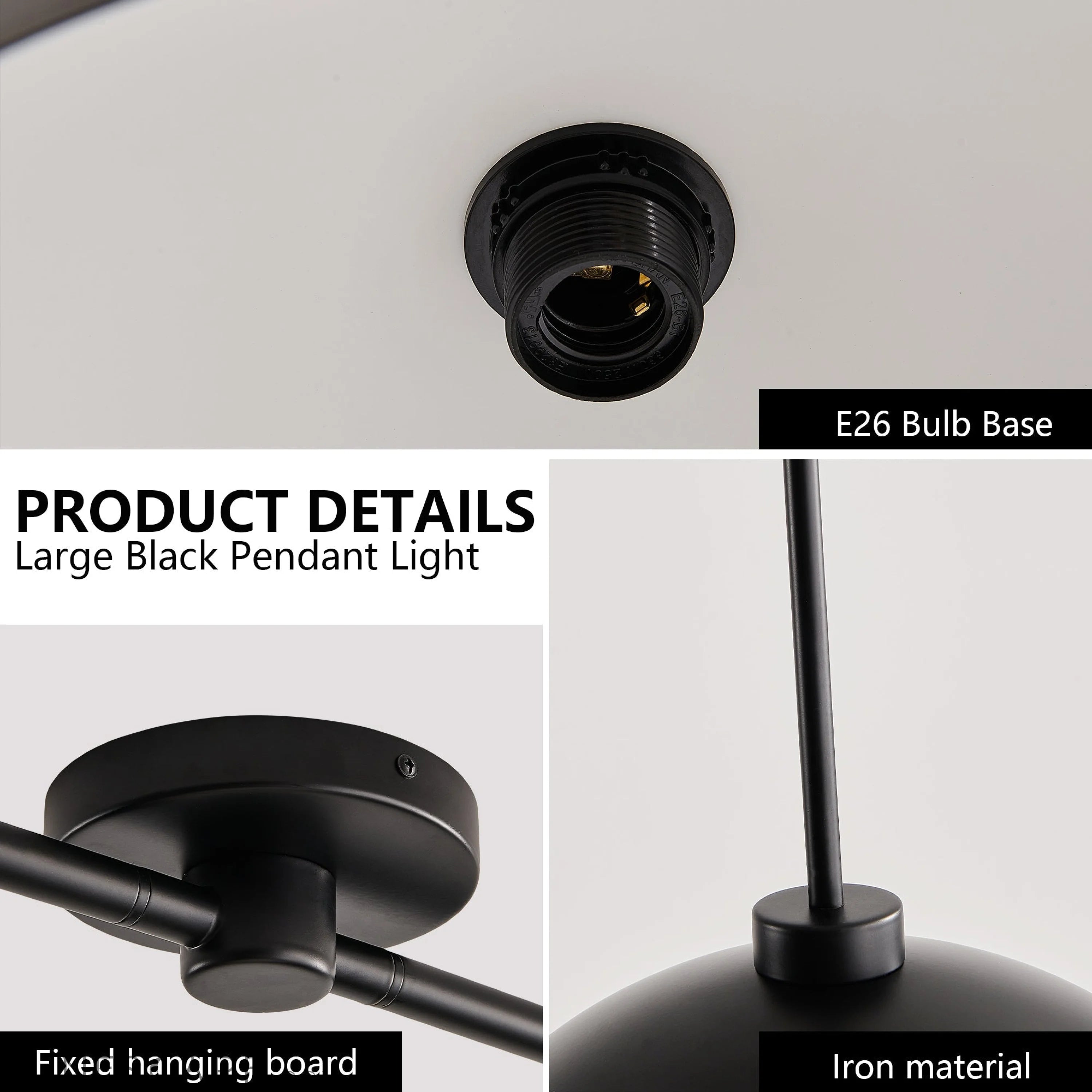 Industrial Modern Black Double Pendant Light – Adjustable LUNESCAPE