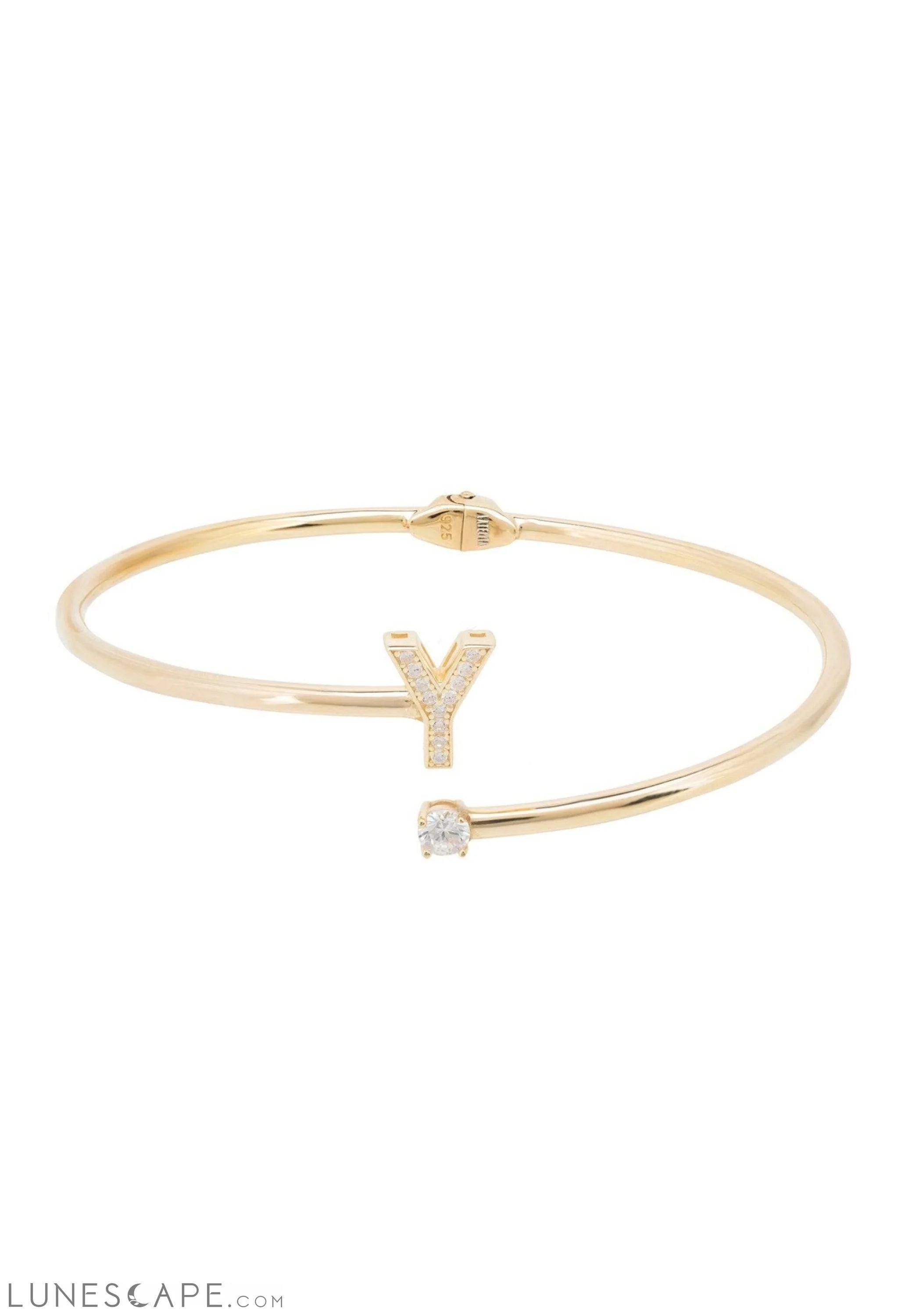 Initial Bangle Gold Y LUNESCAPE