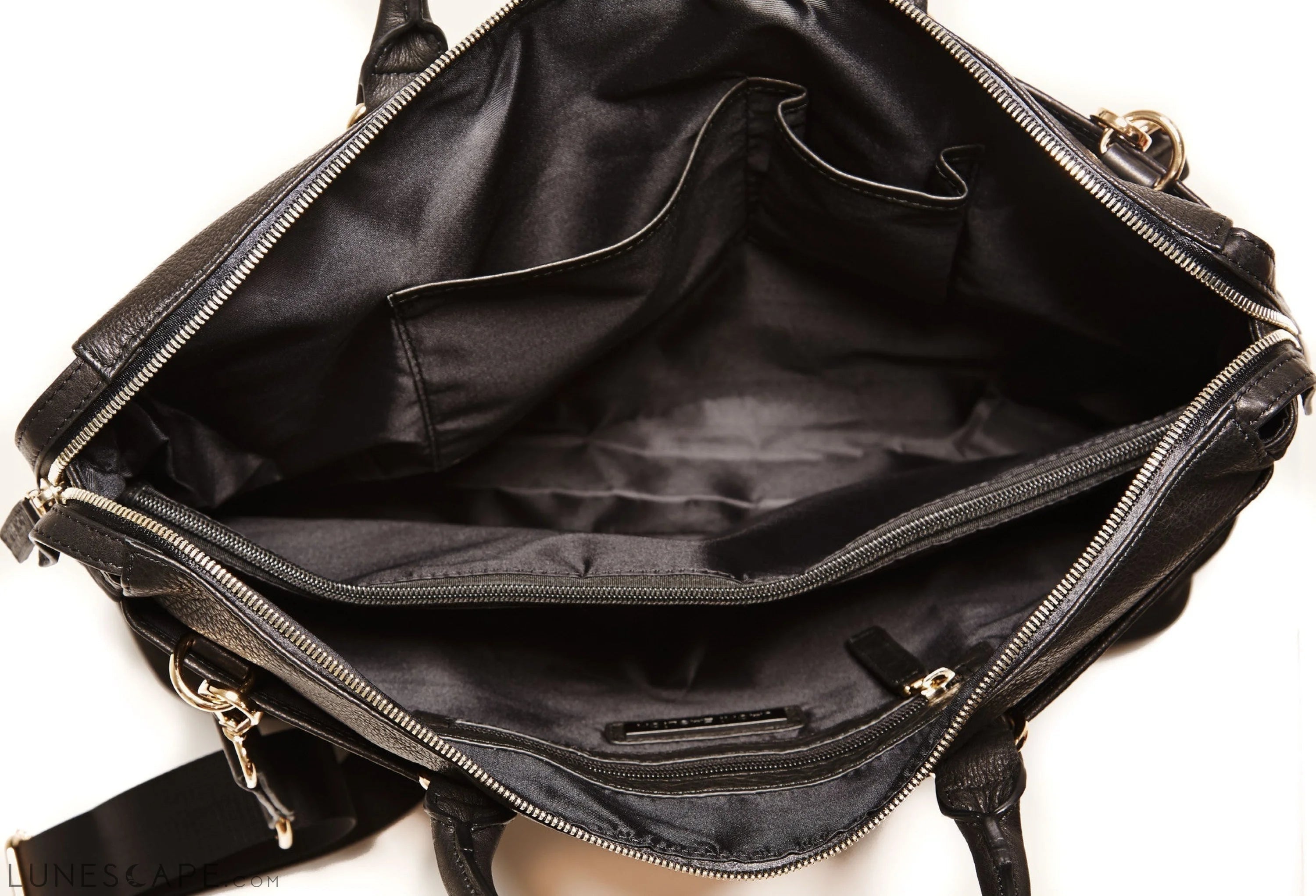 Jacki Easlick Black nylon briefcase LUNESCAPE