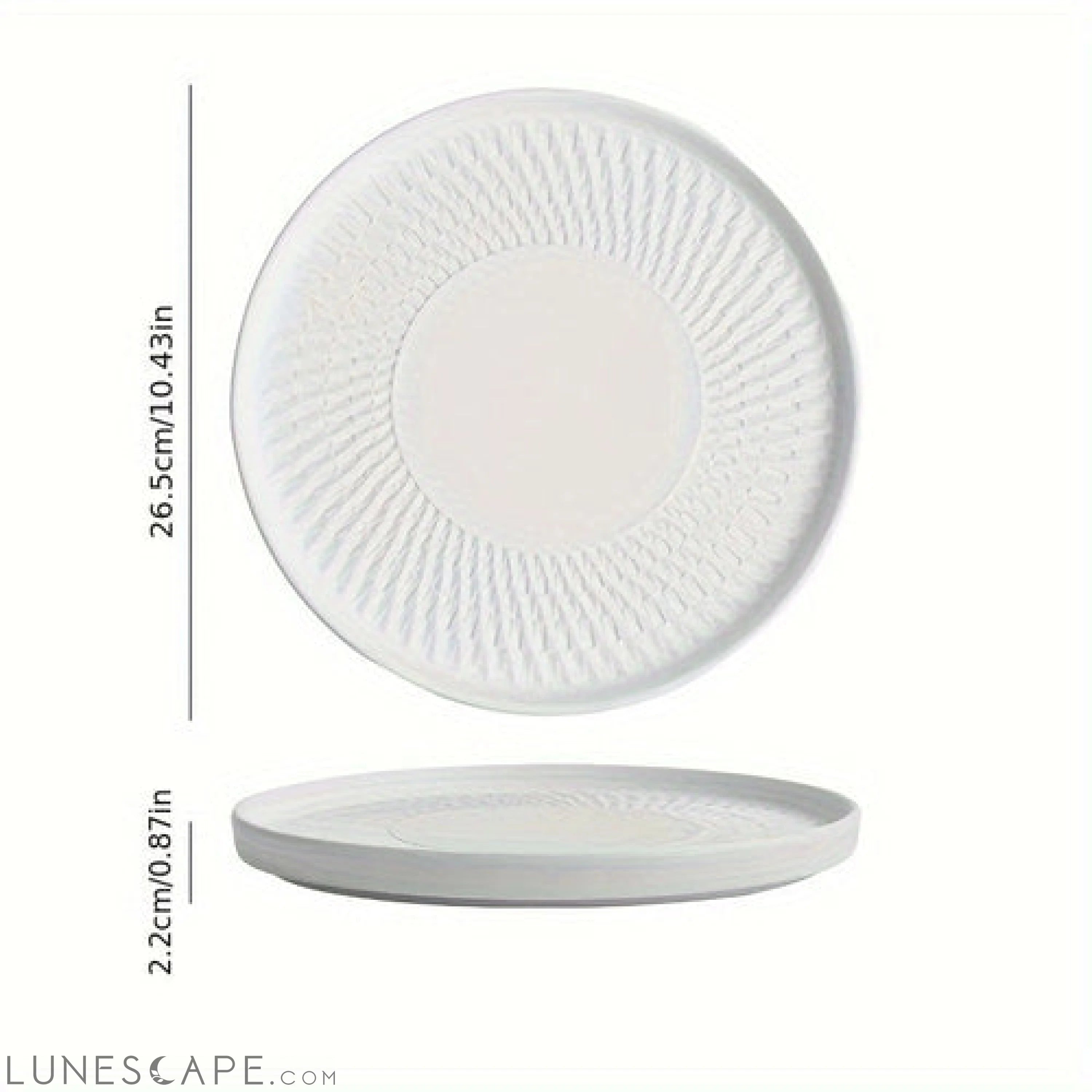 JapaneseInspired Ceramic Dinner Plate Perfect for Any Meal LUNESCAPE