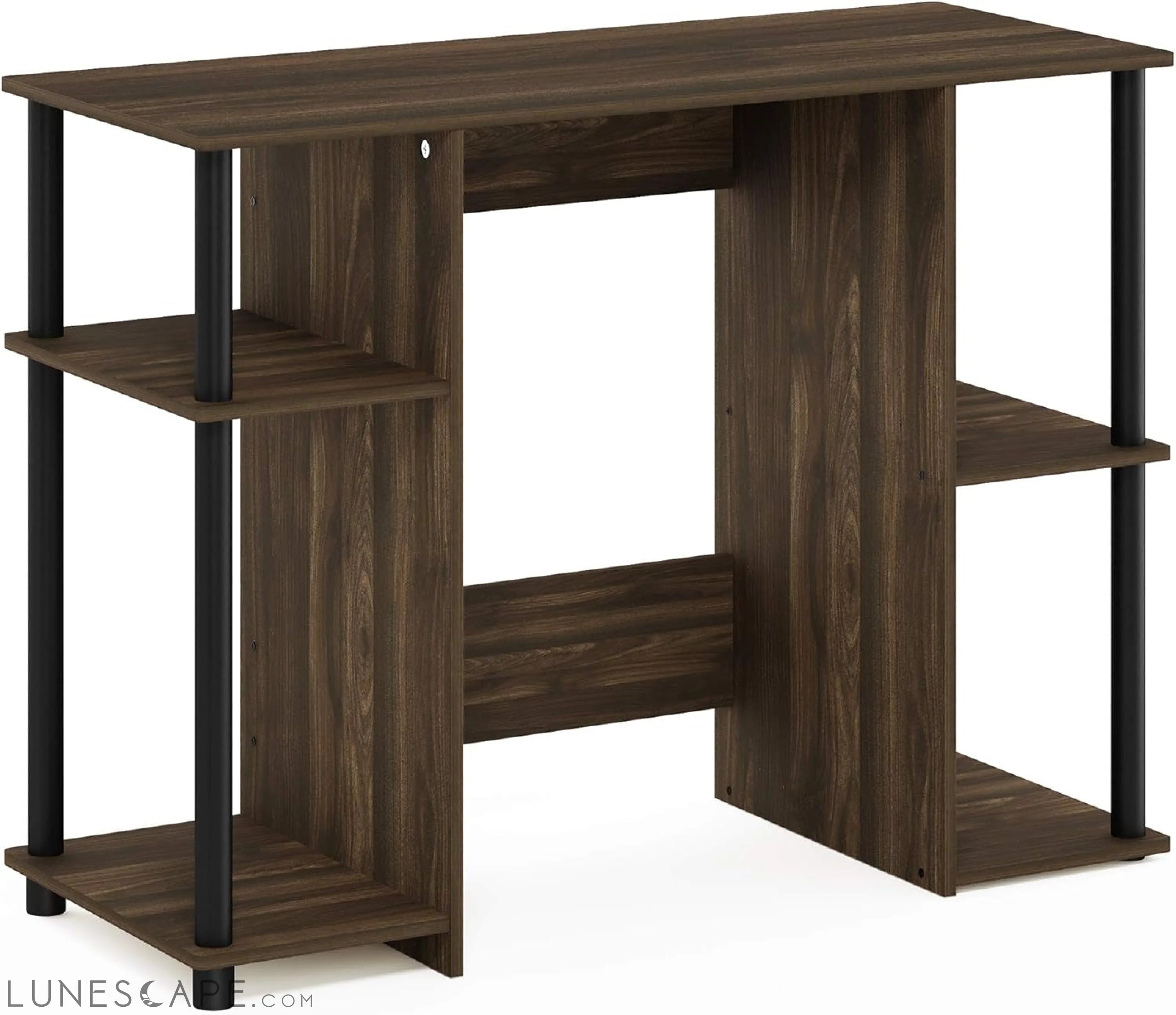 Jaya Computer Study Desk, Columbia Walnut/Black LUNESCAPE