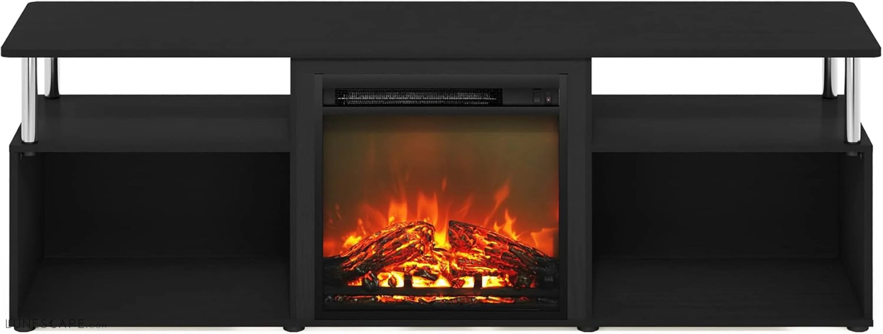 Jensen Open Storage Fireplace Entertainment Center for TV up to 70 LUNESCAPE