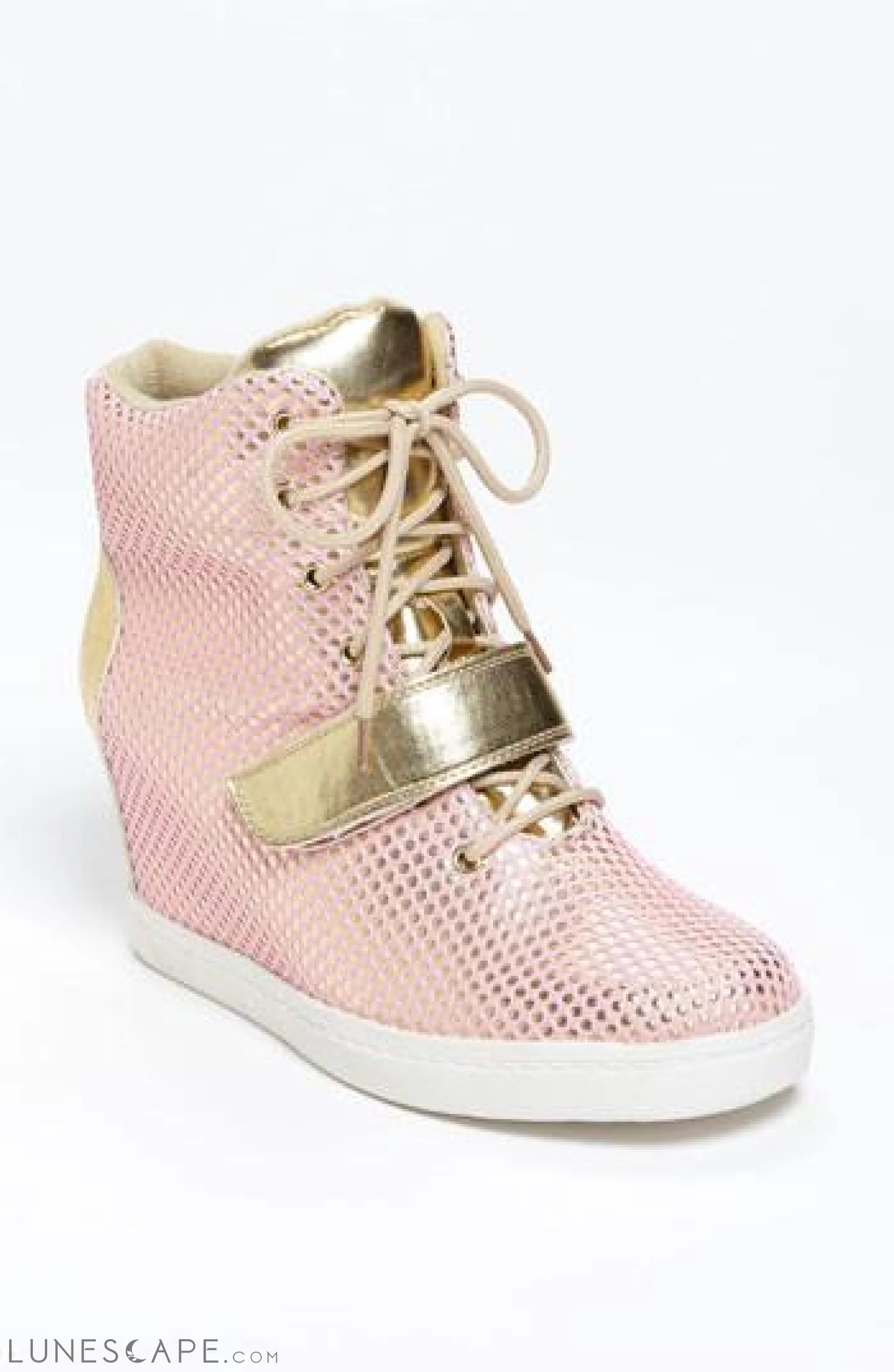 JERDON High Top Womens Sneaker with Metallic Strap Women LUNESCAPE