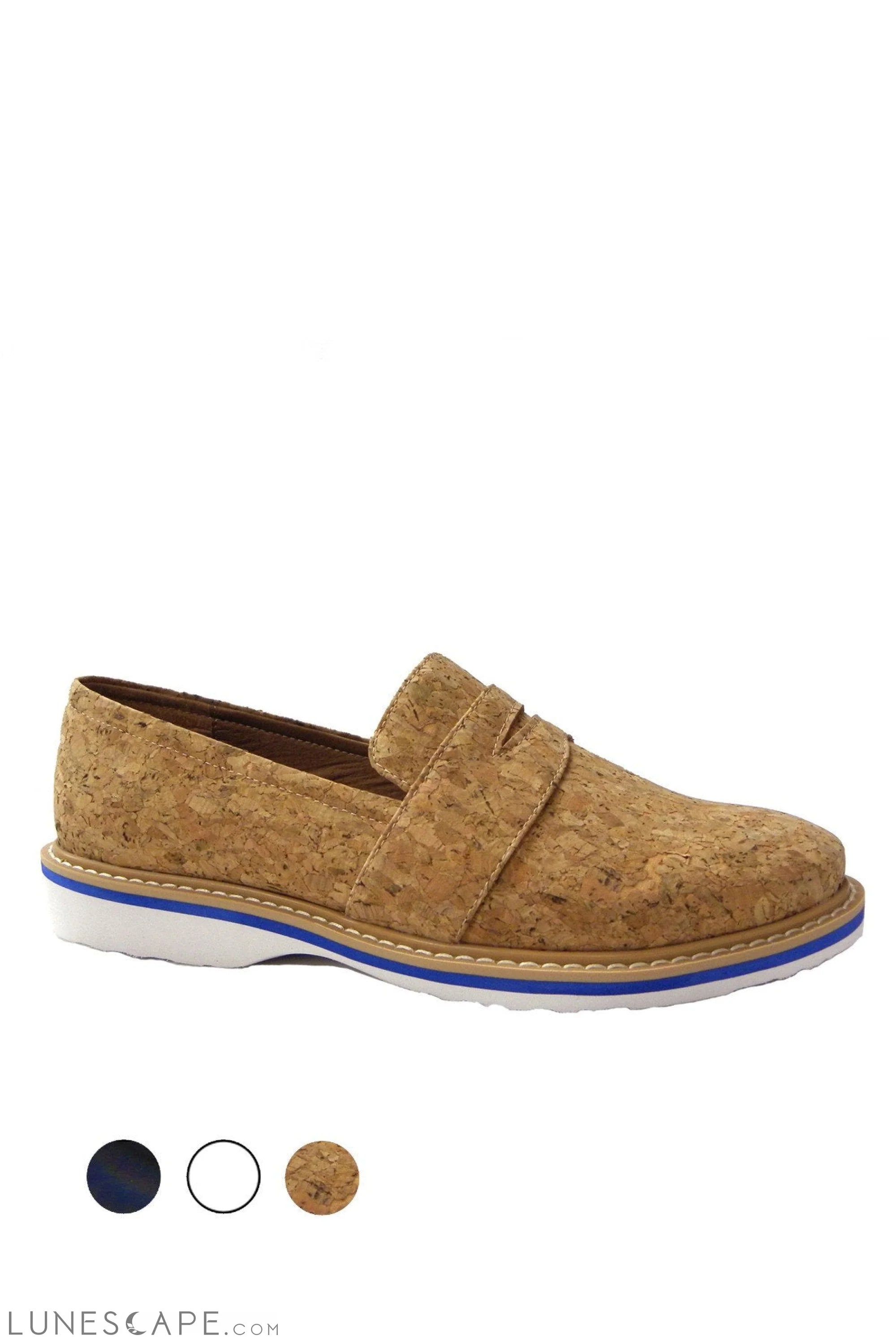 JHONAN Cork Low-Heel Womens Loafer LUNESCAPE