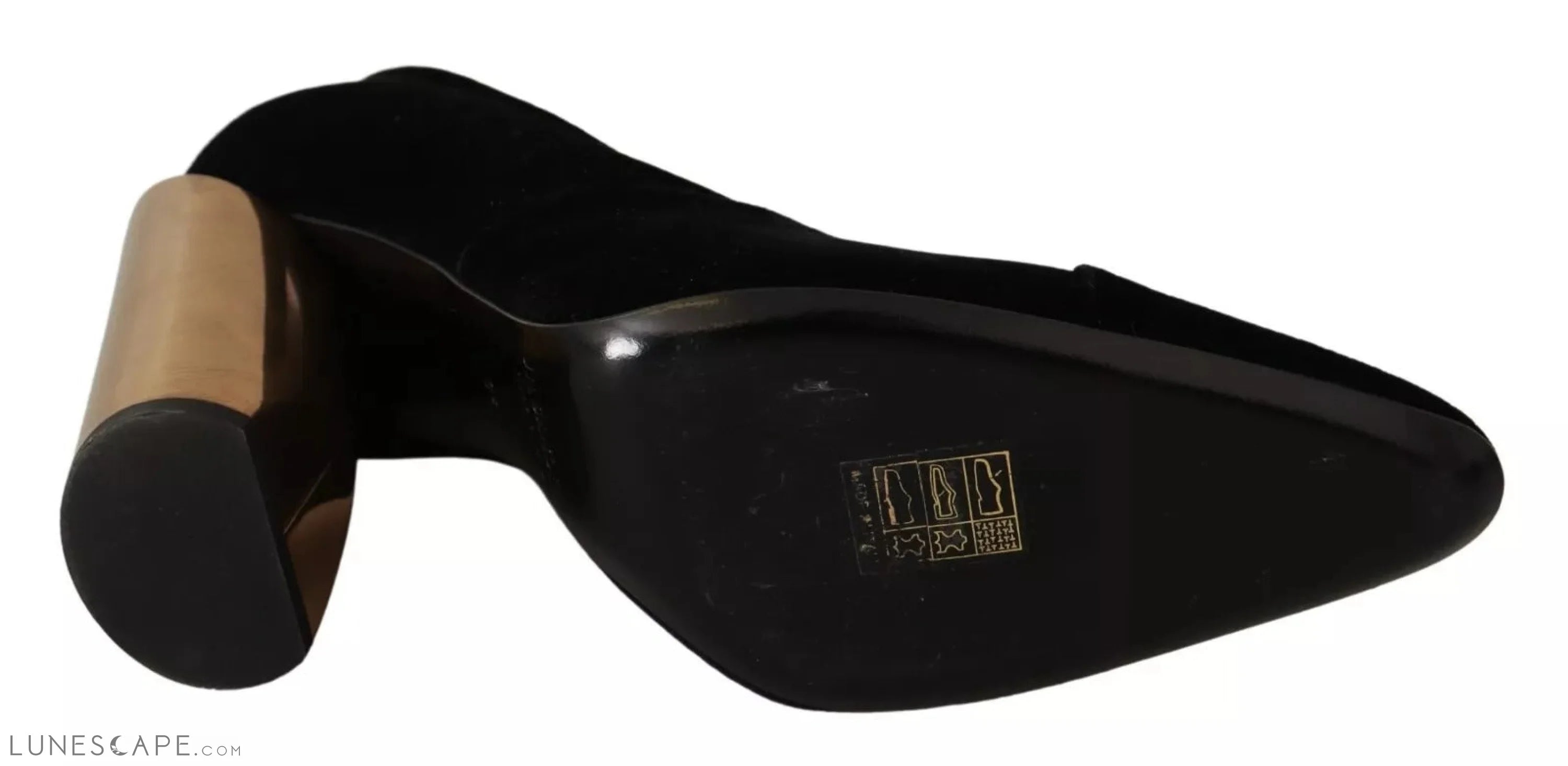 Jil Sander Black Leather Suede Block Heels Pumps Shoes EU36/US6