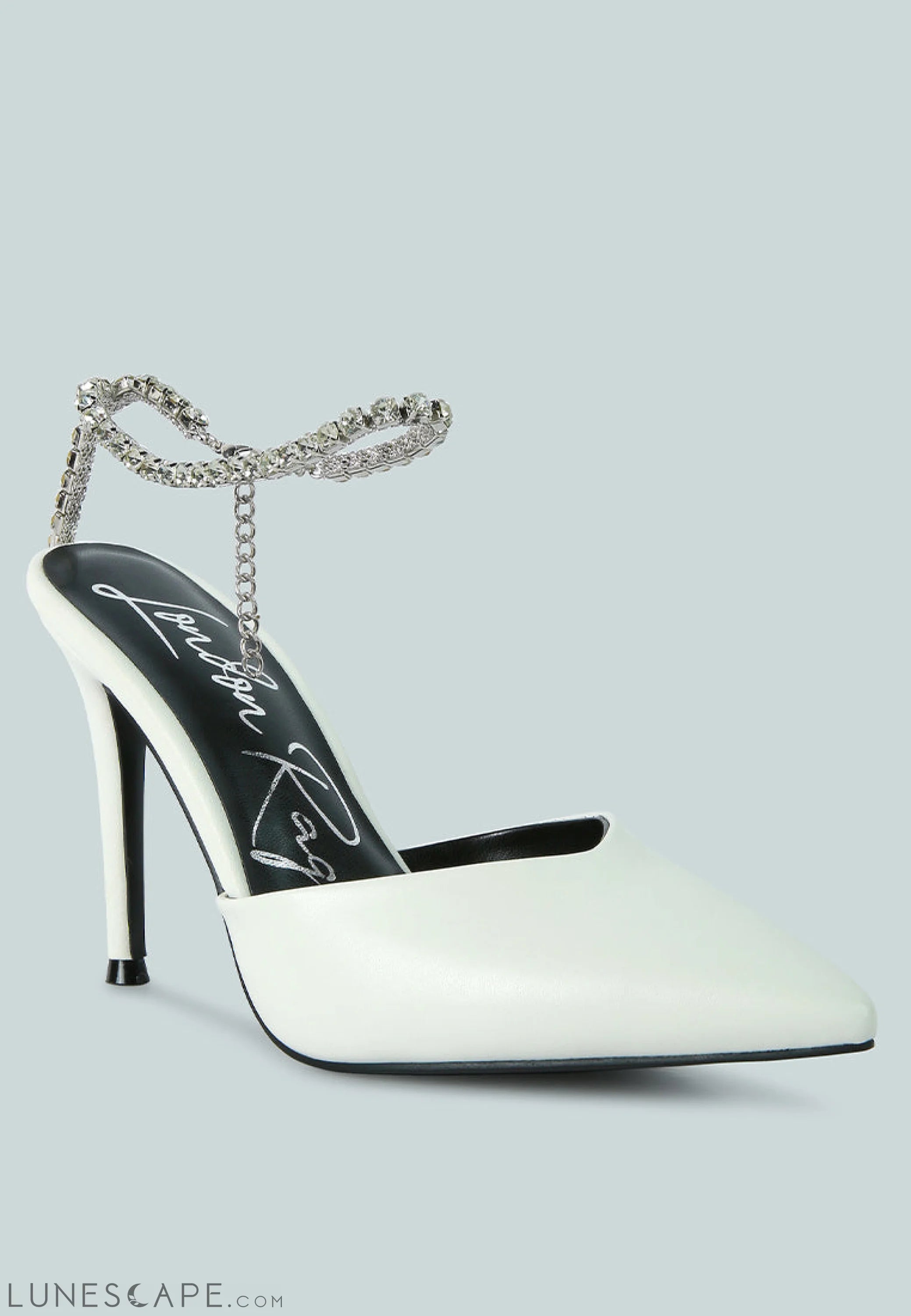 Joyce Diamante Embellished Stiletto Pumps LUNESCAPE