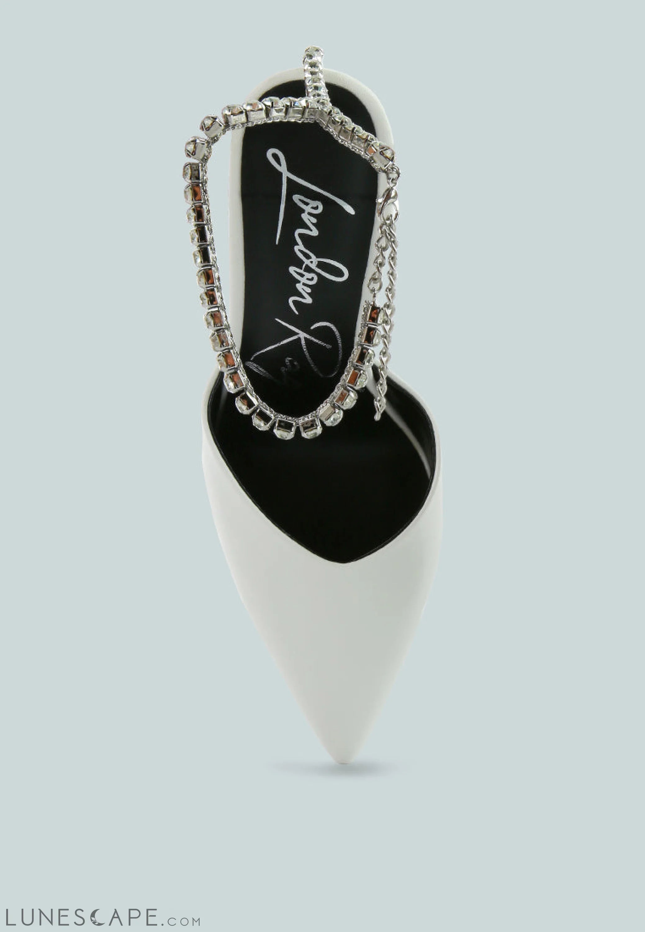 Joyce Diamante Embellished Stiletto Pumps LUNESCAPE