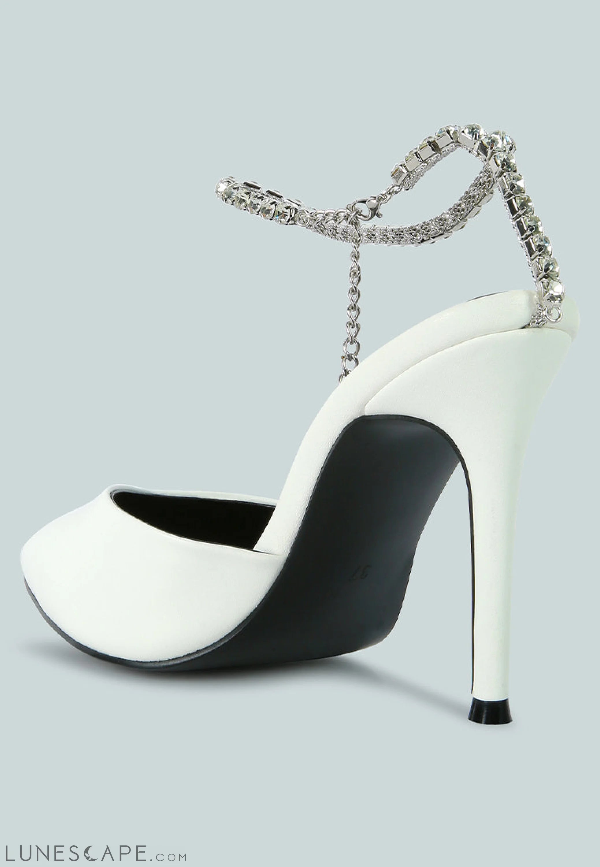 Joyce Diamante Embellished Stiletto Pumps LUNESCAPE