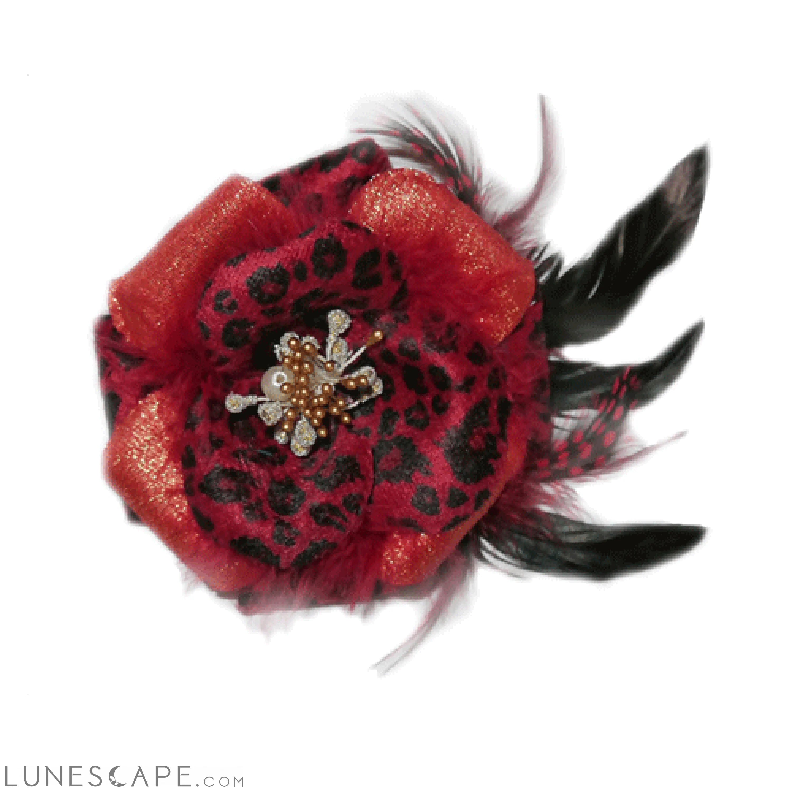Julia Collar Flower - Red LUNESCAPE