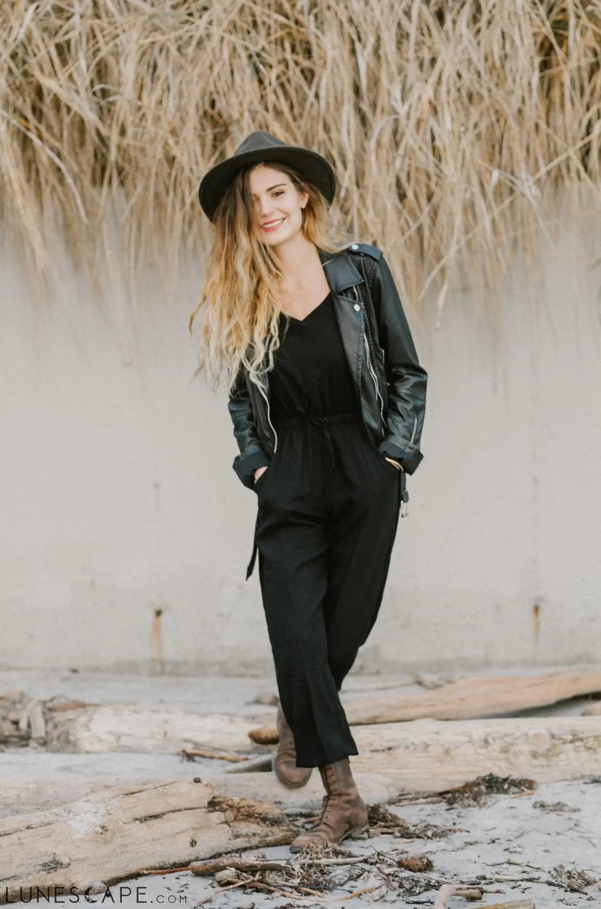 Juliette Jumpsuit - Black LUNESCAPE