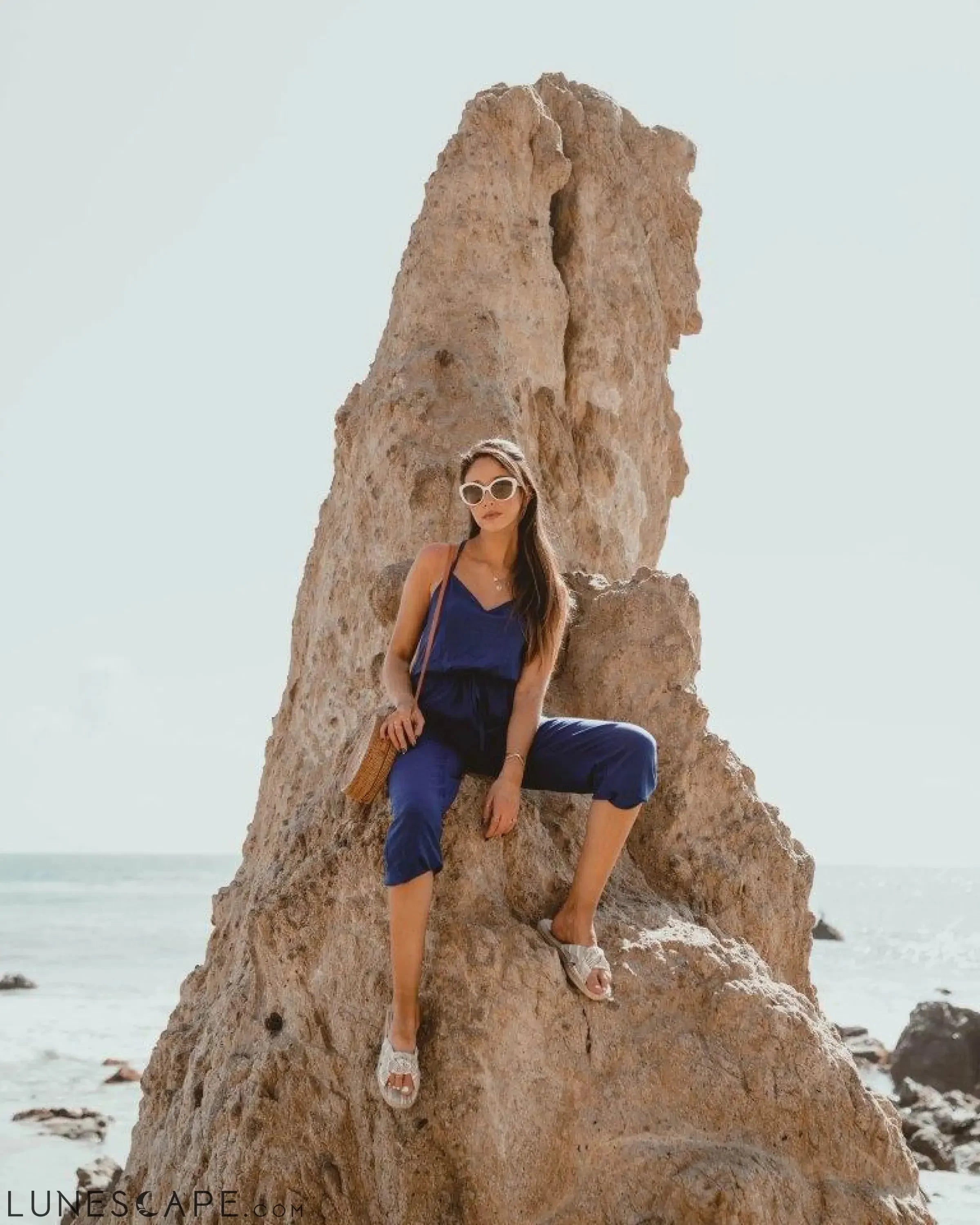 Juliette Jumpsuit - Blue LUNESCAPE