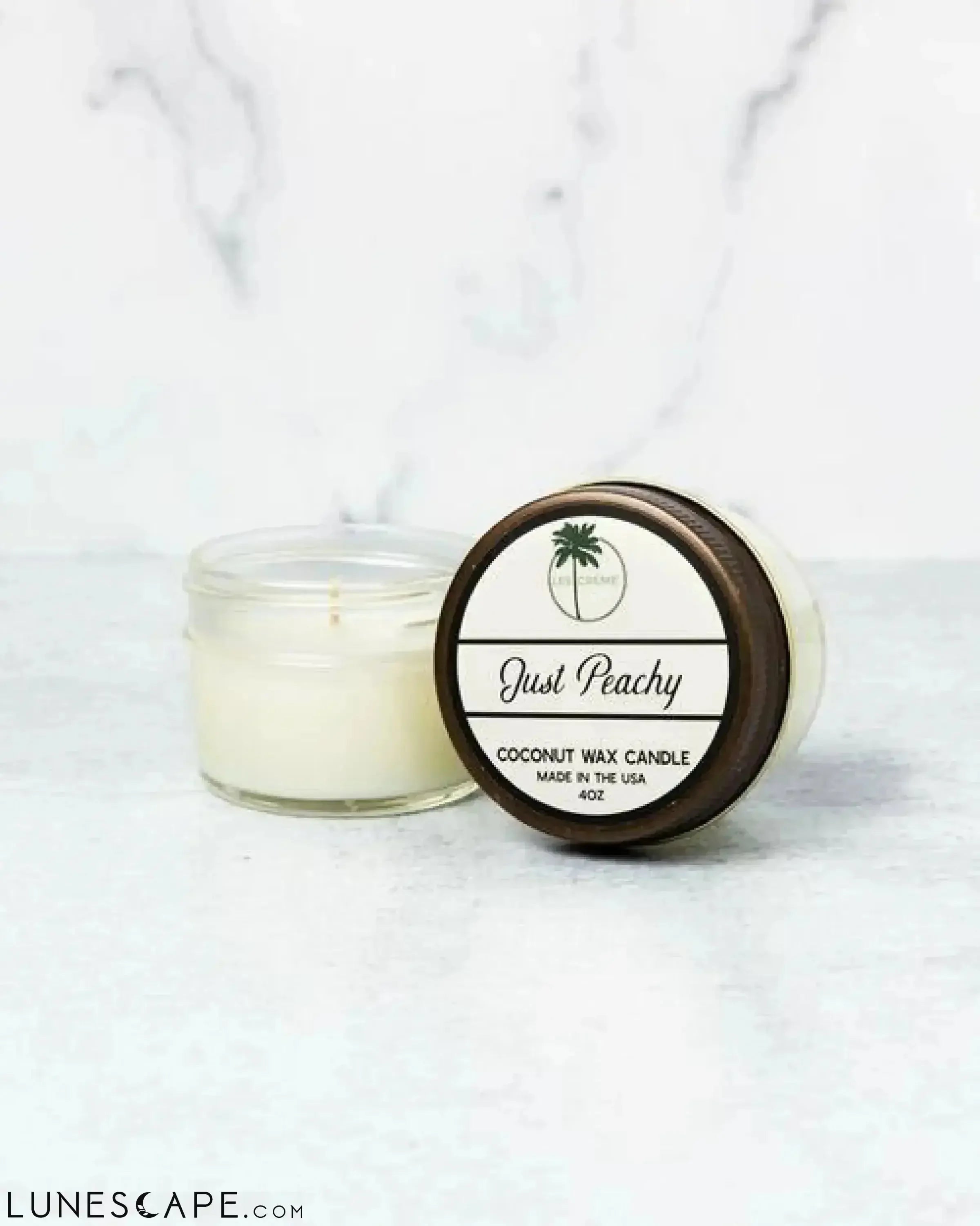 Just Peachy Scent Coconut Wax Candle LUNESCAPE