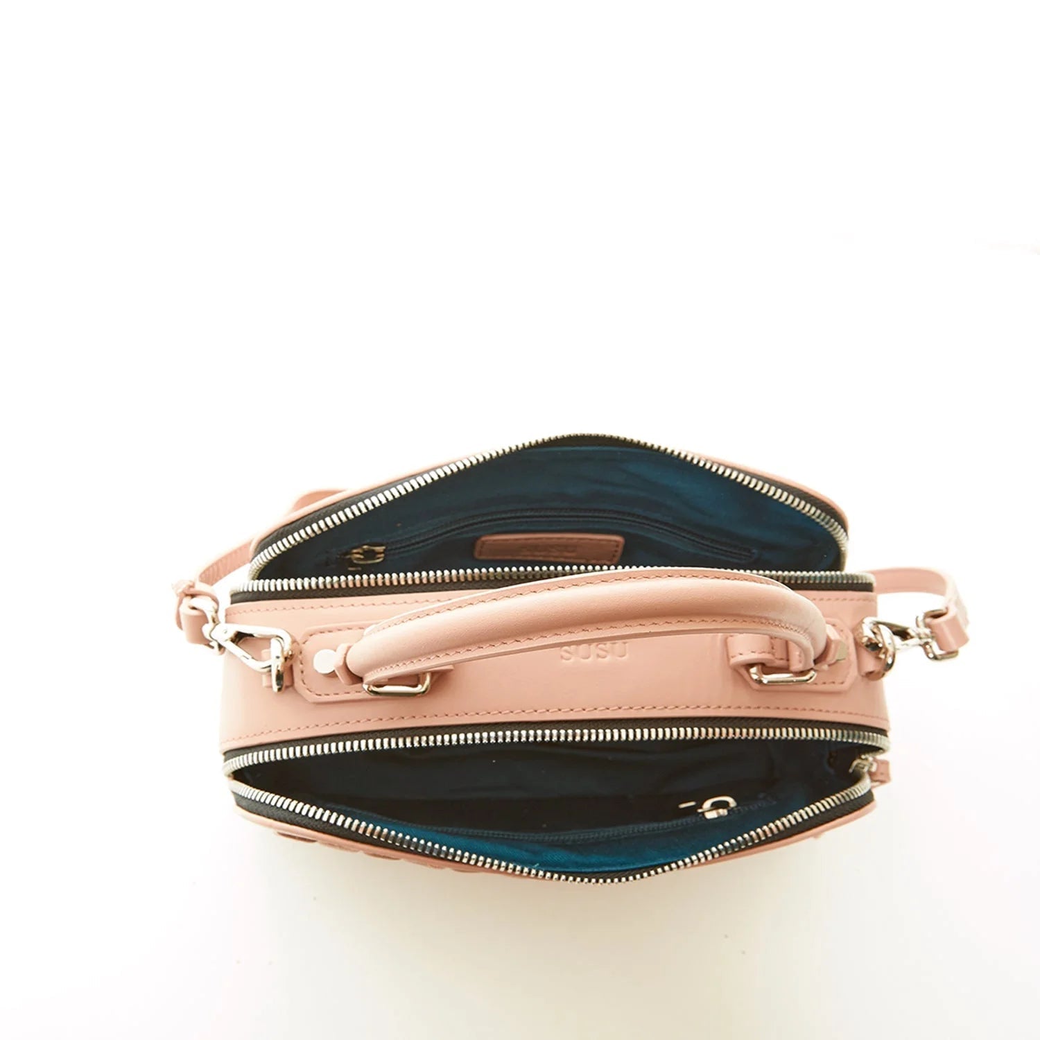 Kayla Pink Woven Leather Bag LUNESCAPE