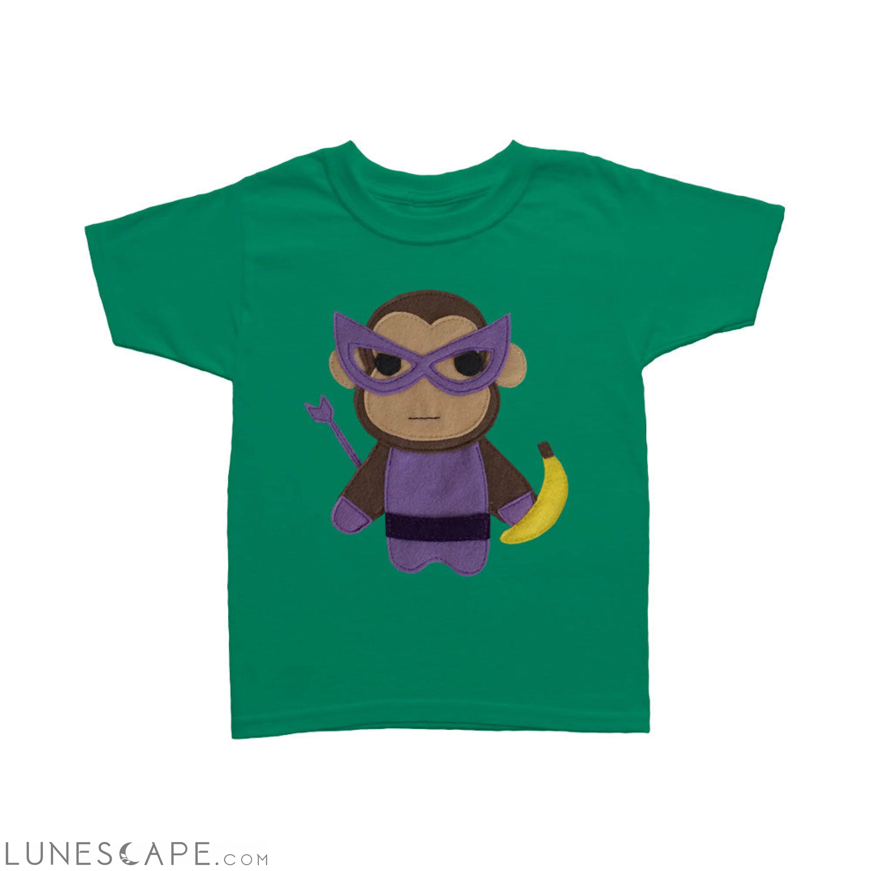 Kids Superhero Shirt - Team Super Animals - Monkey Banana LUNESCAPE