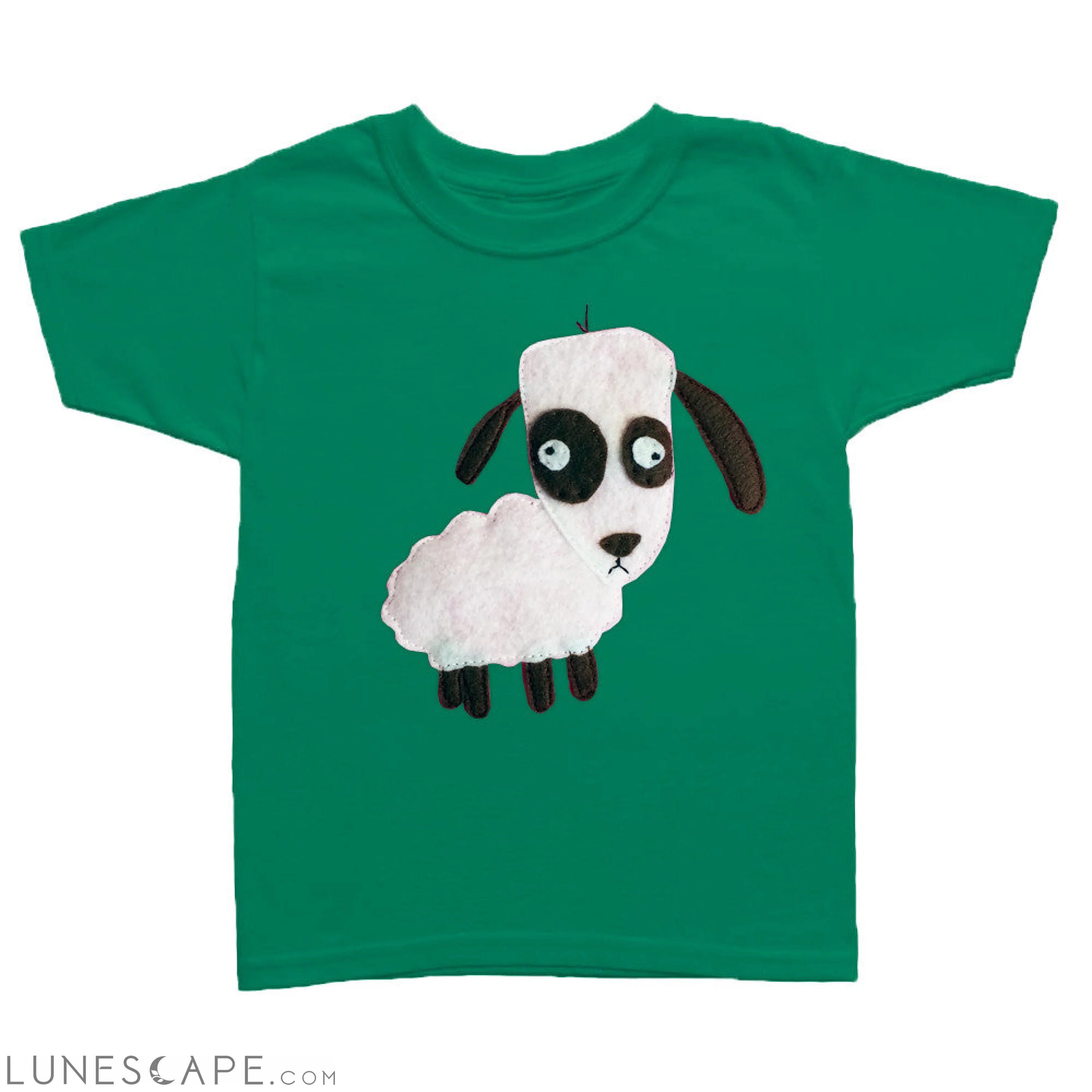Kids T-Shirt - Sheep - Mi Cielo X Matthew Langille - Green LUNESCAPE