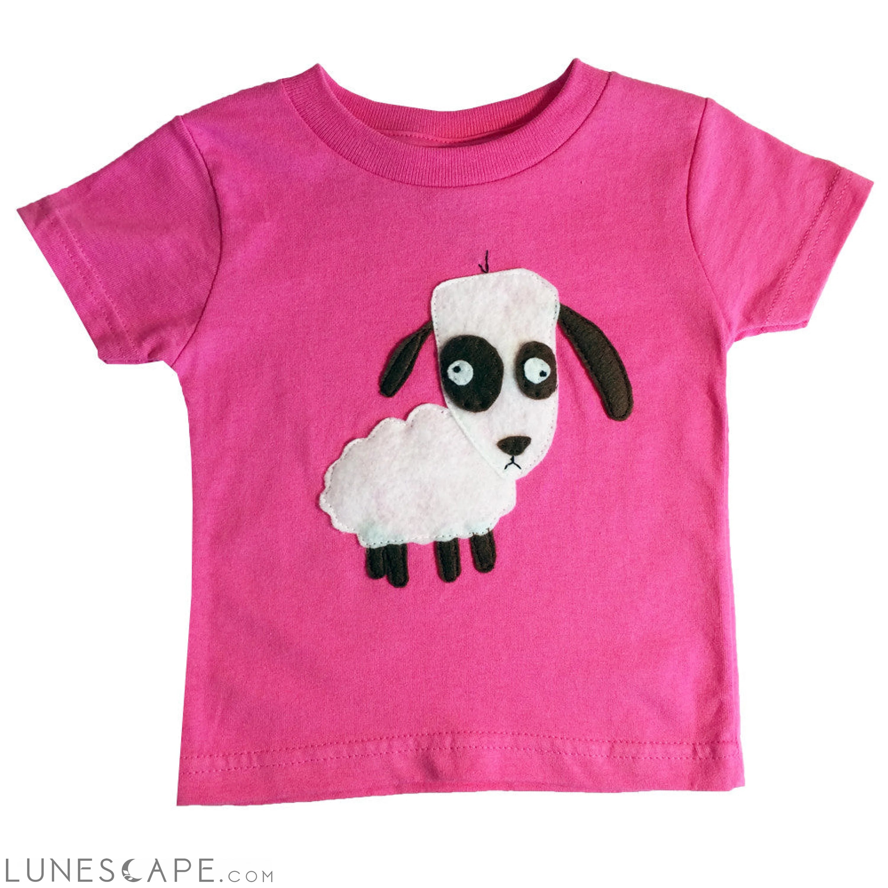 Kids T-Shirt - Sheep - Mi Cielo X Matthew Langille - Raspberry LUNESCAPE