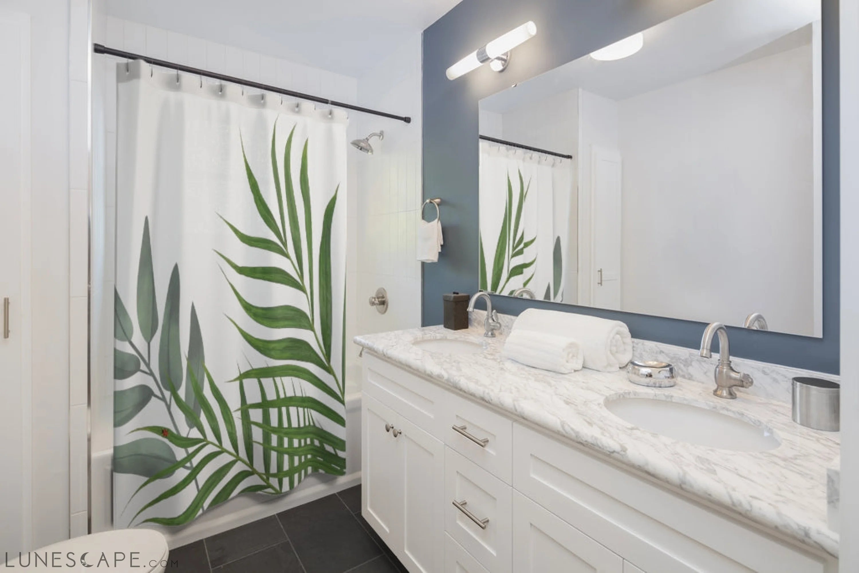 Lady Bug and Plant Shower Curtains LUNESCAPE