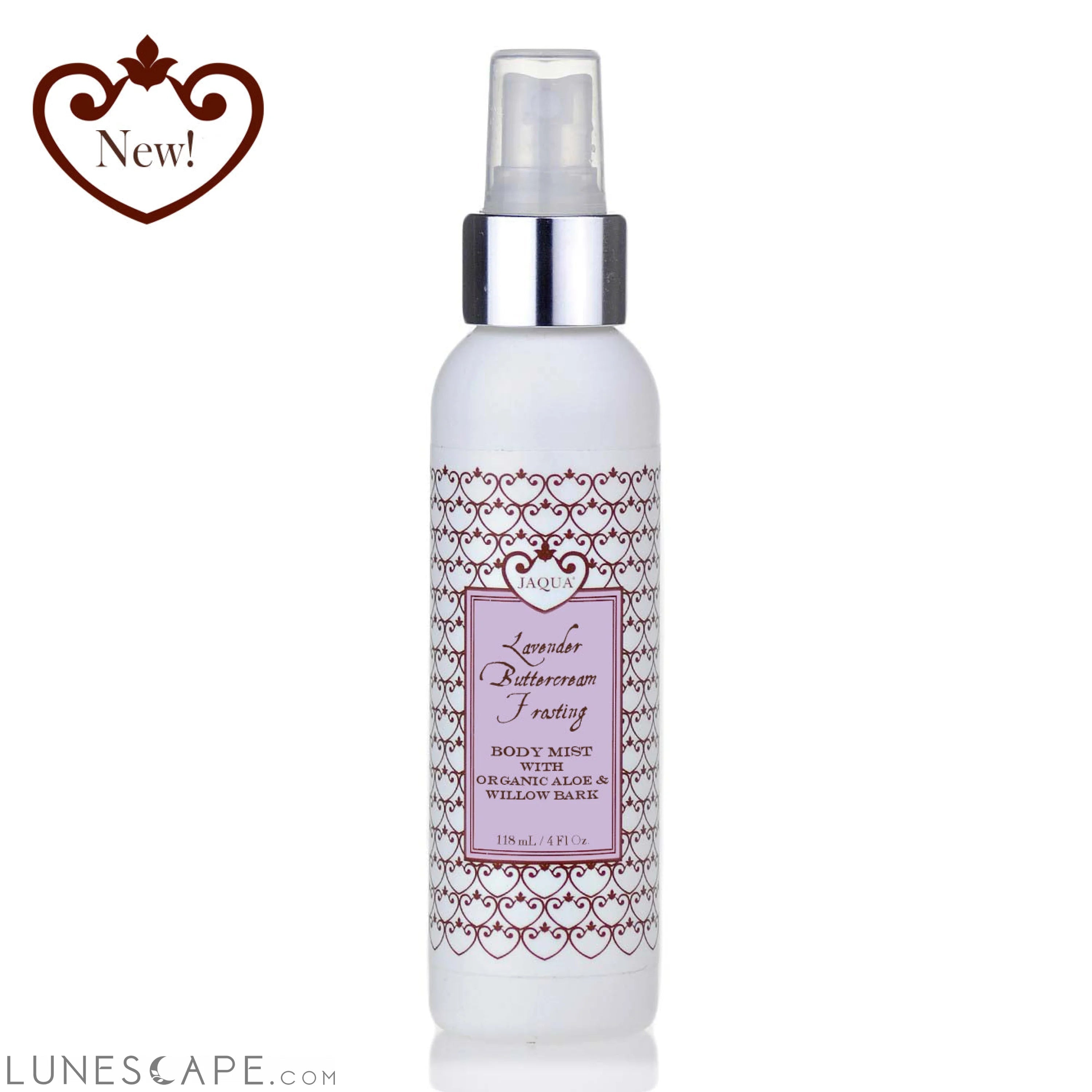 Lavender Buttercream Frosting Hydrating Body Mist Organic Aloe & Willow Bark LUNESCAPE