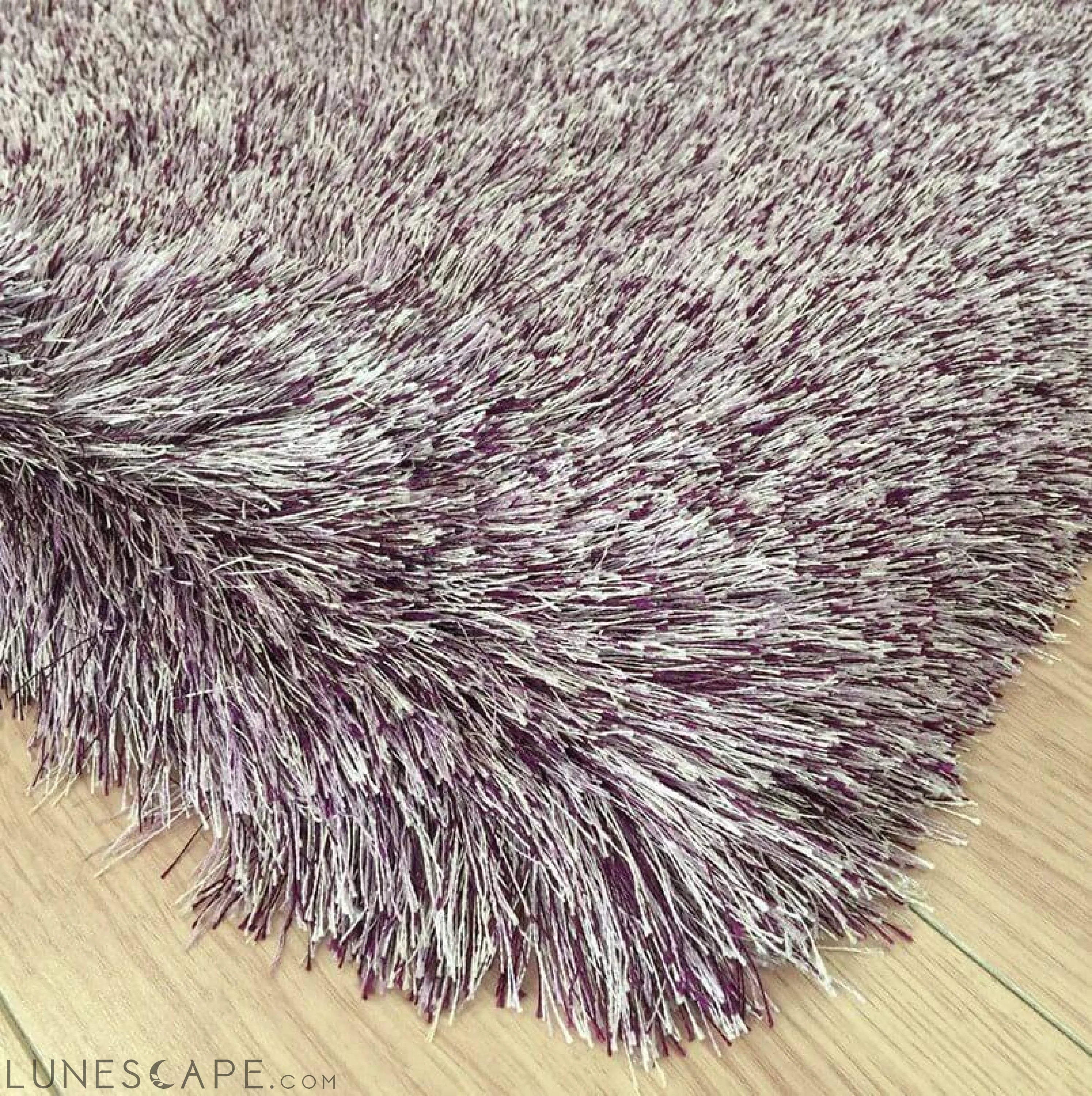 Lavender Shag Area Rug Fancy Collection LUNESCAPE