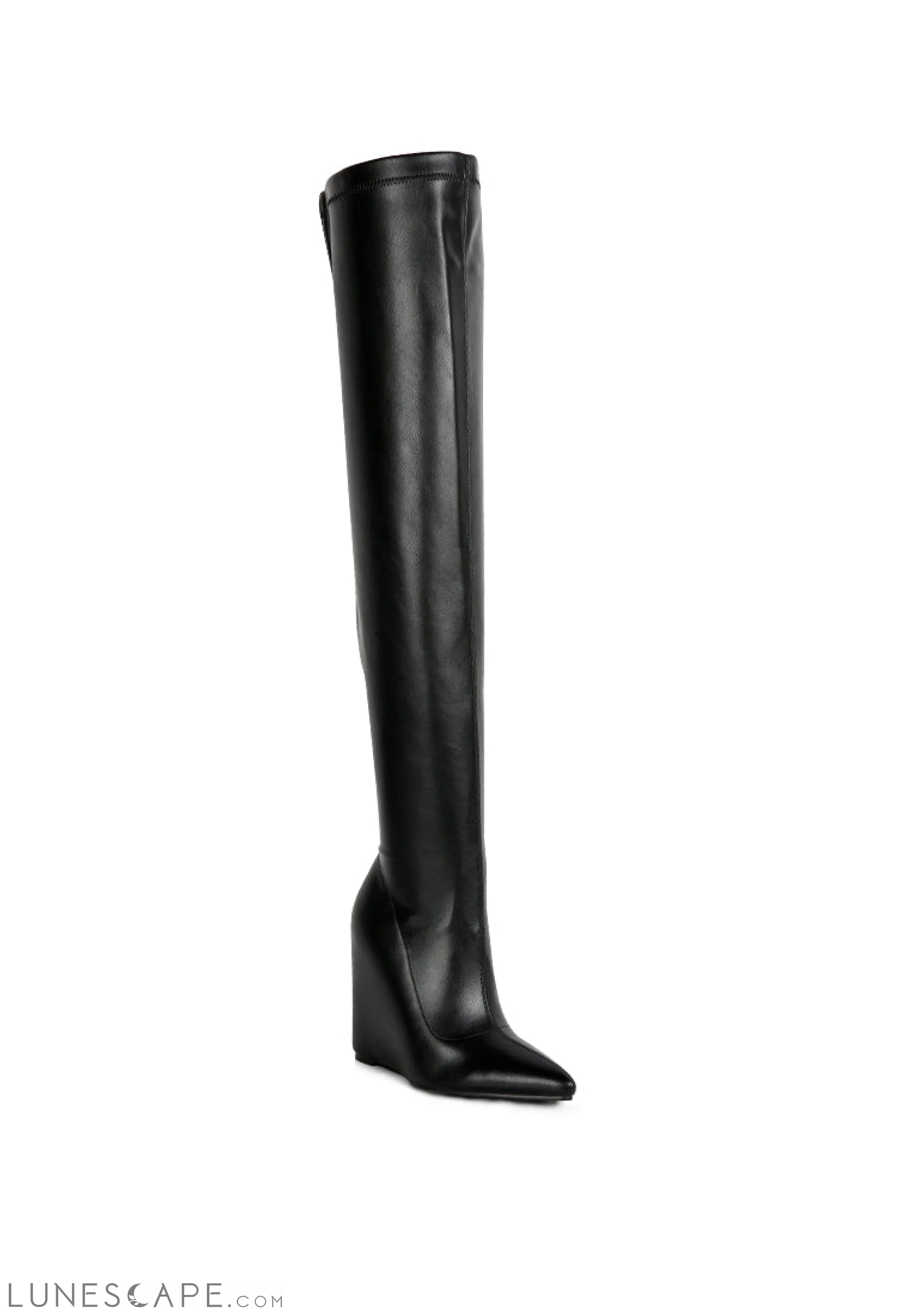 Leggy Lass Wedge Heel Over-the-Knee Boots LUNESCAPE