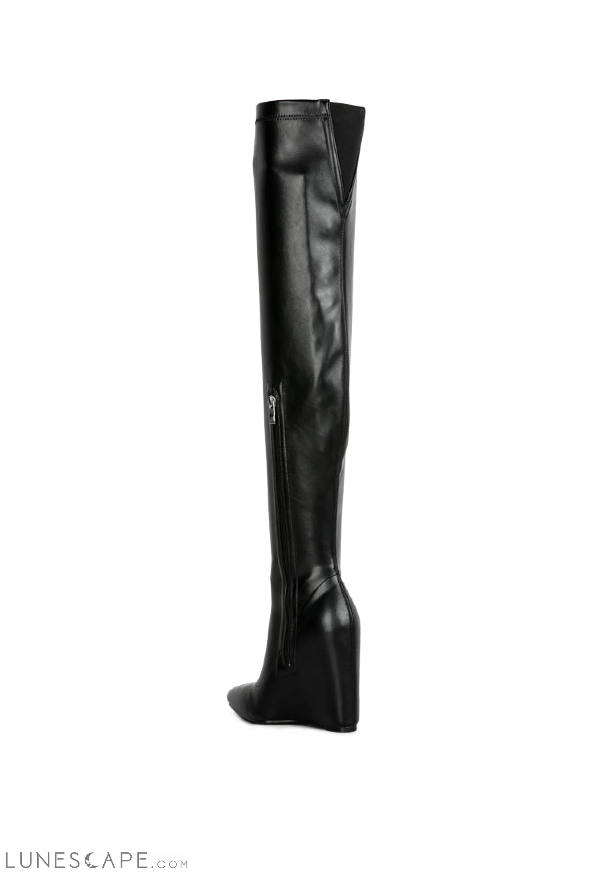 Leggy Lass Wedge Heel Over-the-Knee Boots LUNESCAPE