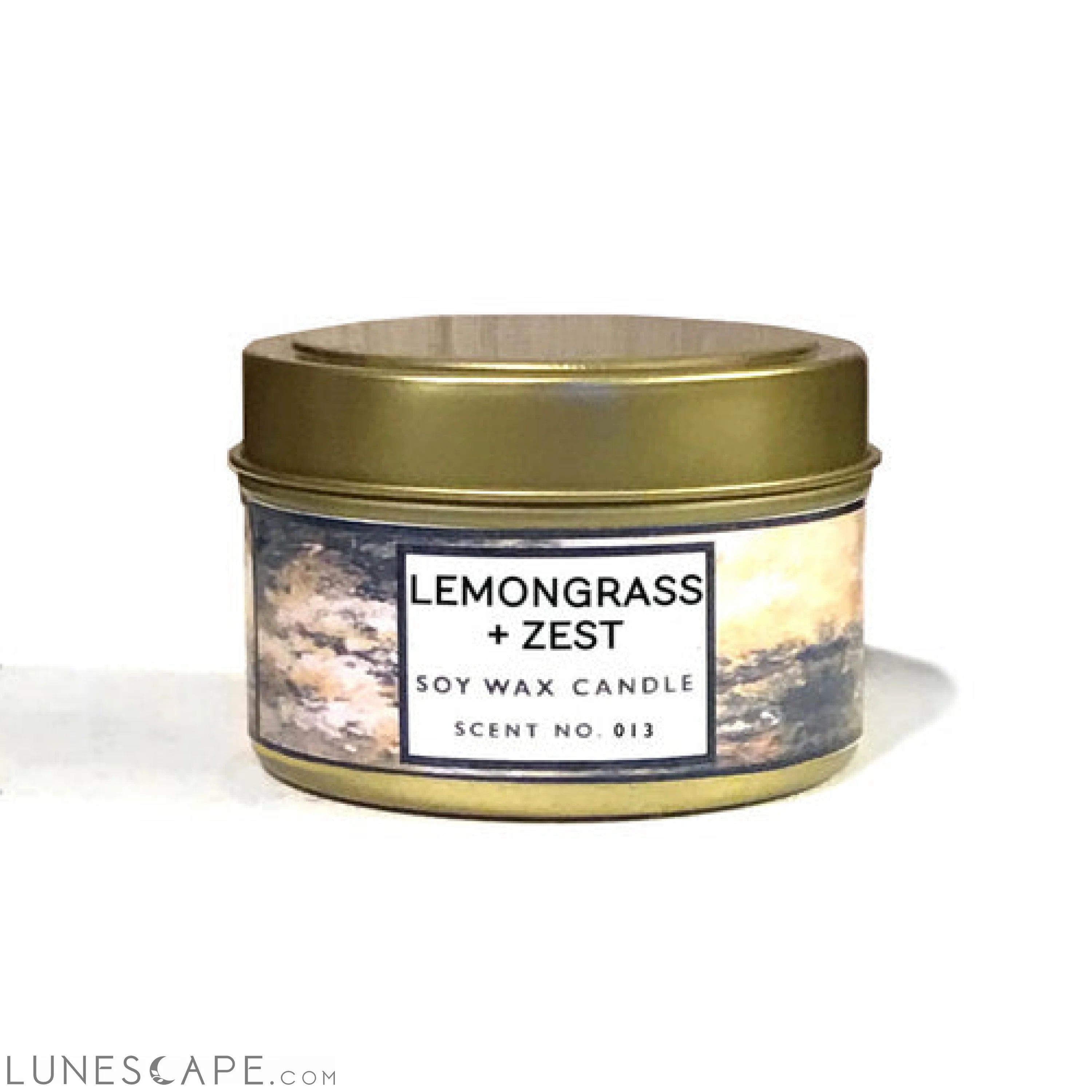 Lemongrass + Zest Aromatherapy Soy Wax Candle LUNESCAPE
