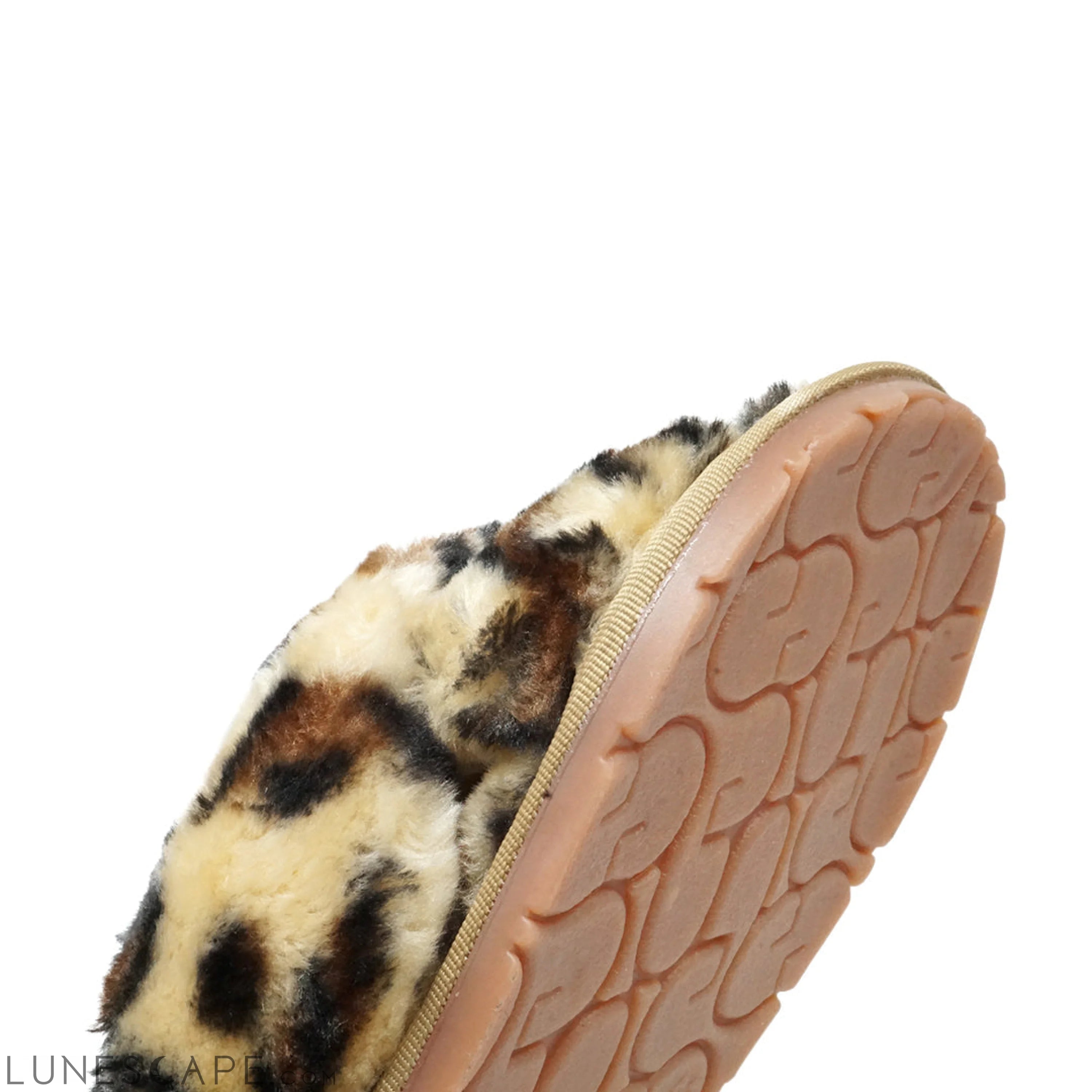 Leopard Fur Slippers - Nomad Crystal Embellished Rhine Stone Fluffy Womens Shoes LUNESCAPE