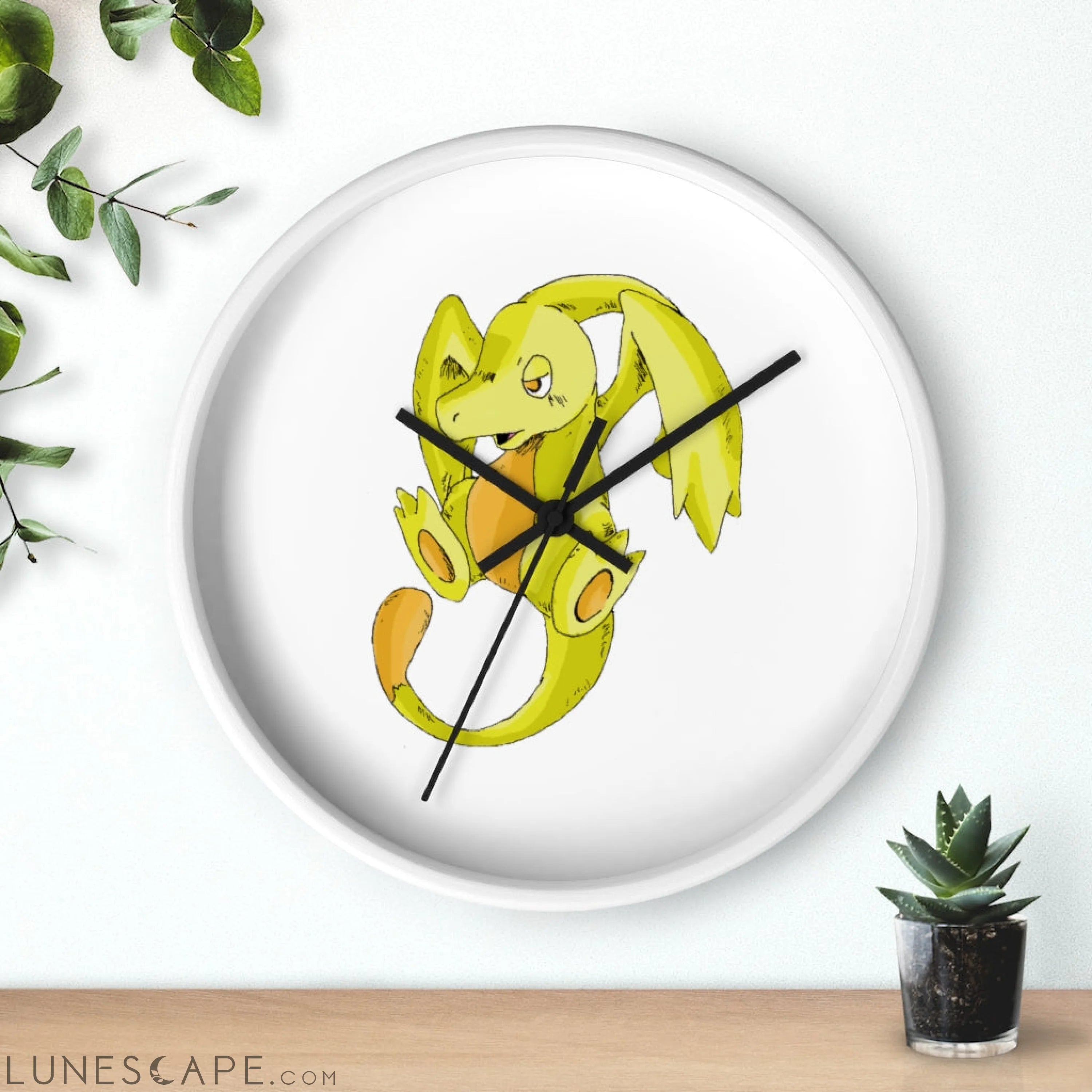 Lighender Wall clock LUNESCAPE